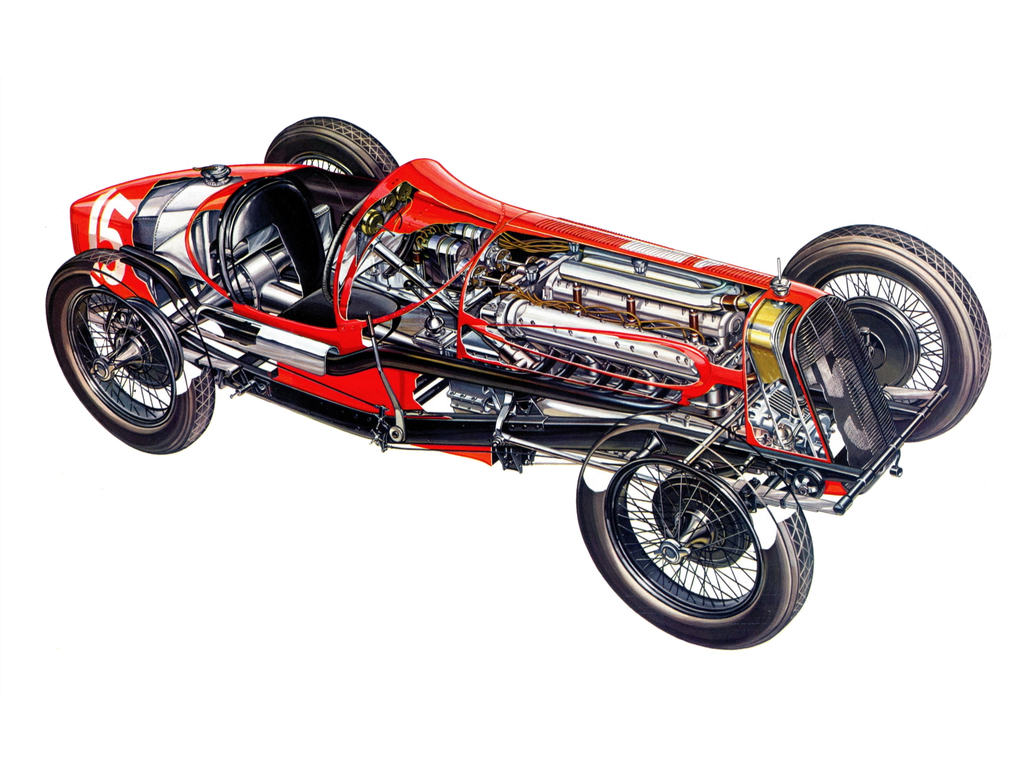 1927, 806, corsa, cutaway, engine, fiat, interior, race, racing