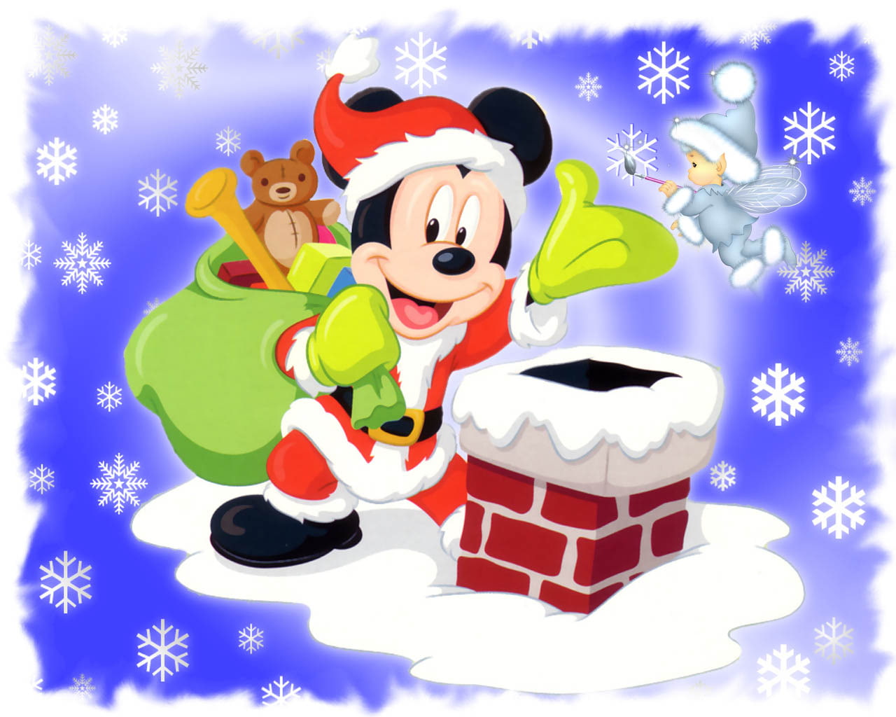 Mickey Mouse Santa HD, christmas