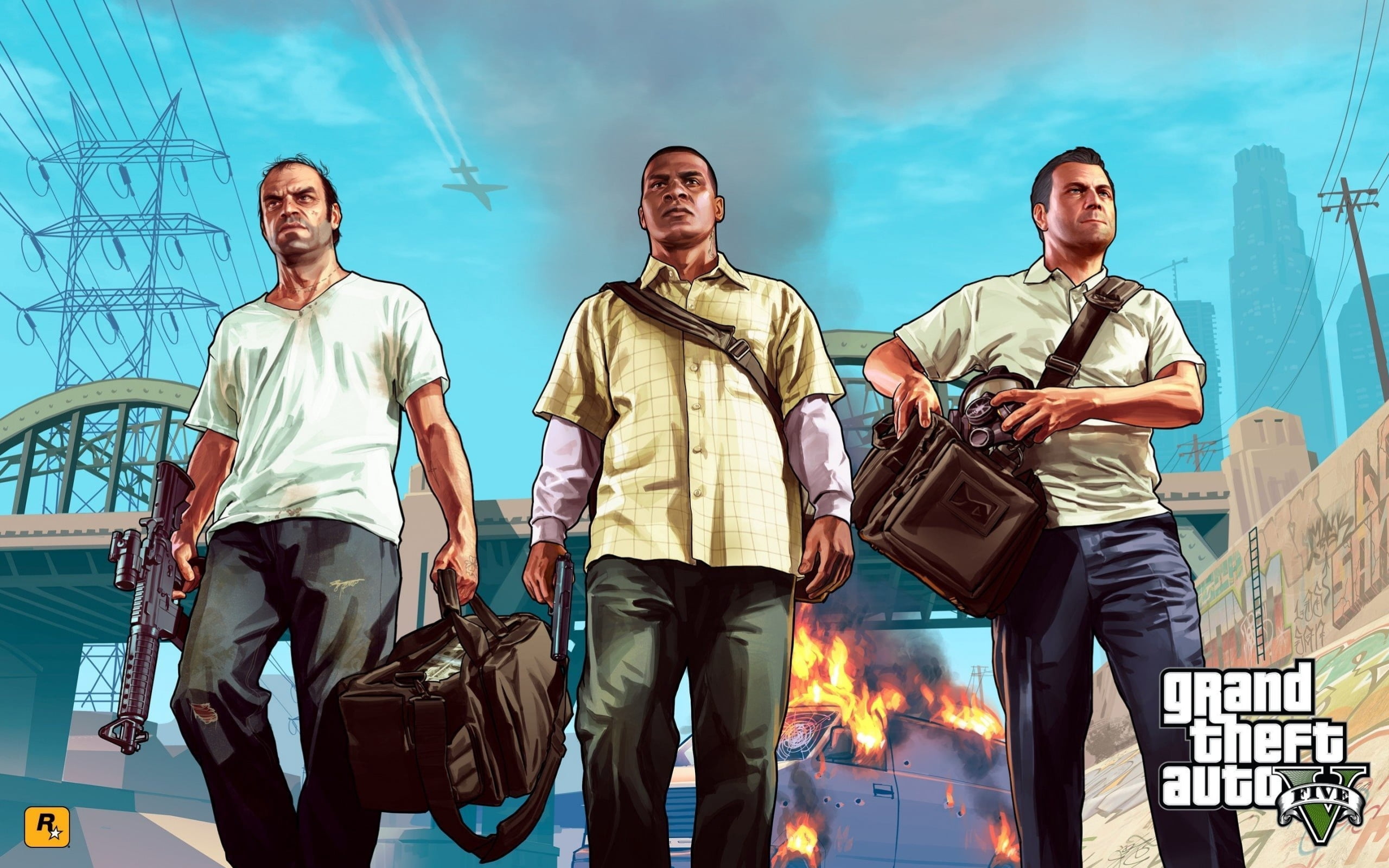 Grand Theft Auto Five art, grand theft auto v, gta v, franklin clinton