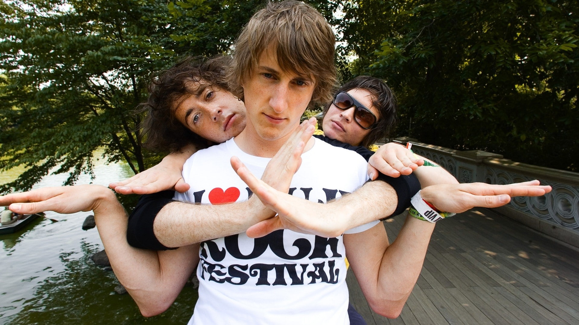 The wombats, Hands, Palms, Trees, Faces, togetherness, looking at camera