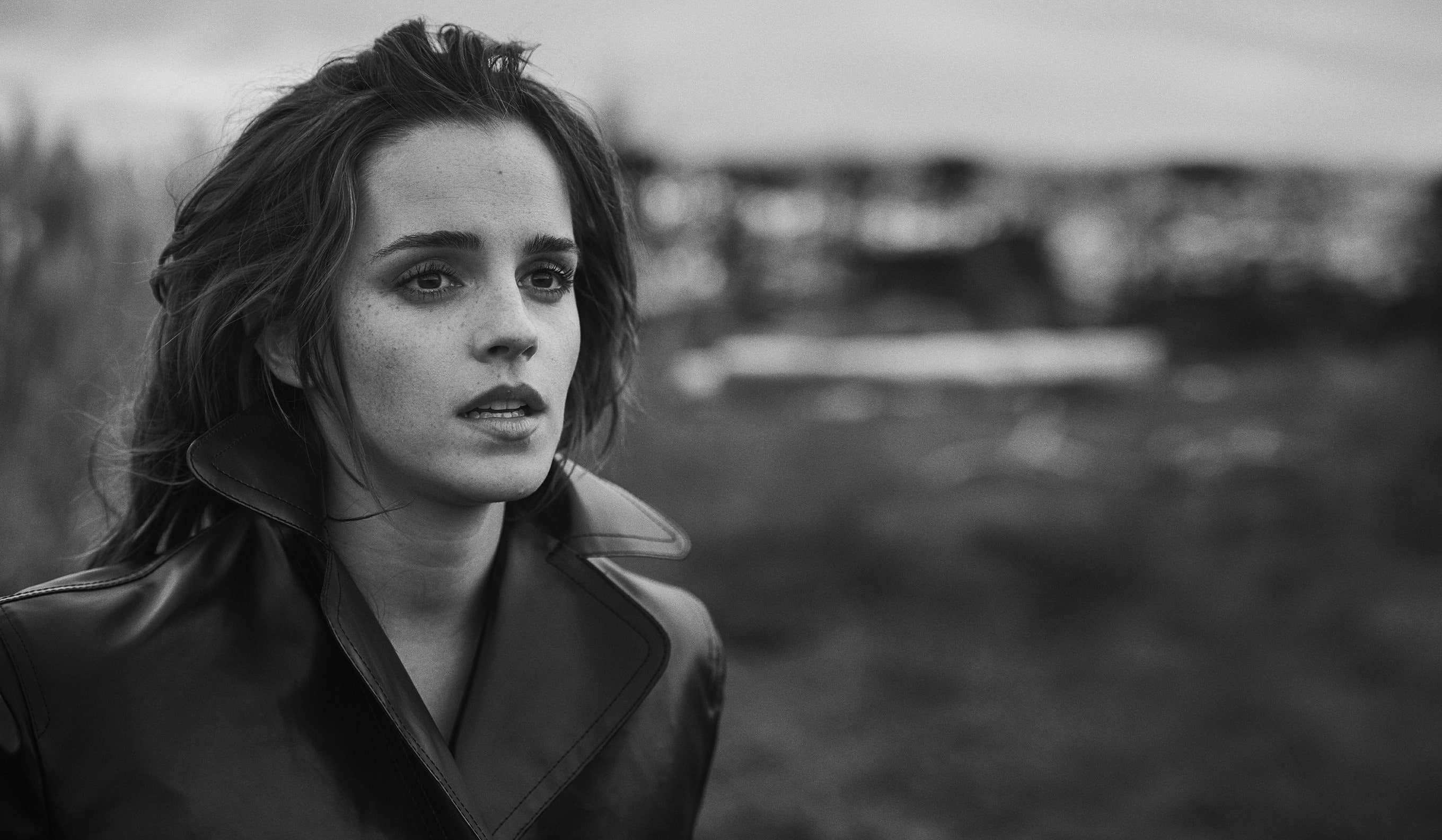 Actresses, Emma Watson, Black and White, English