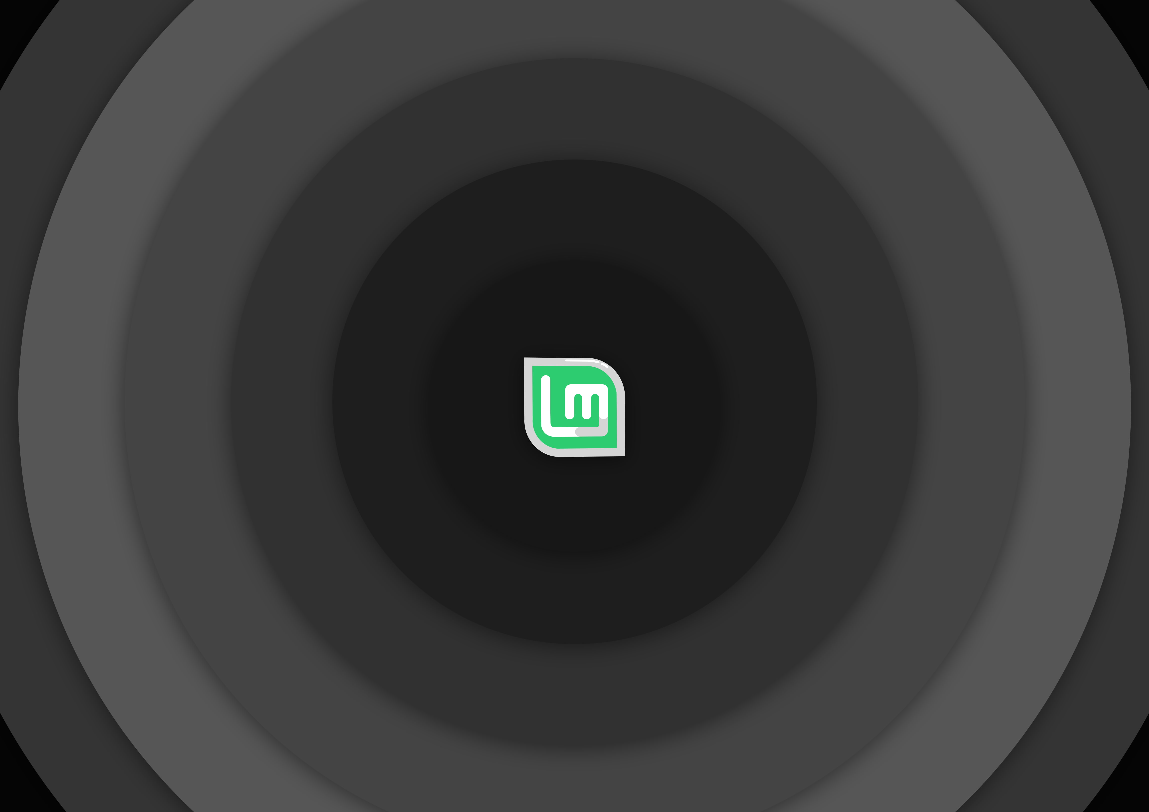 Linux, Linux Mint, circle, black, grey, green, simple background