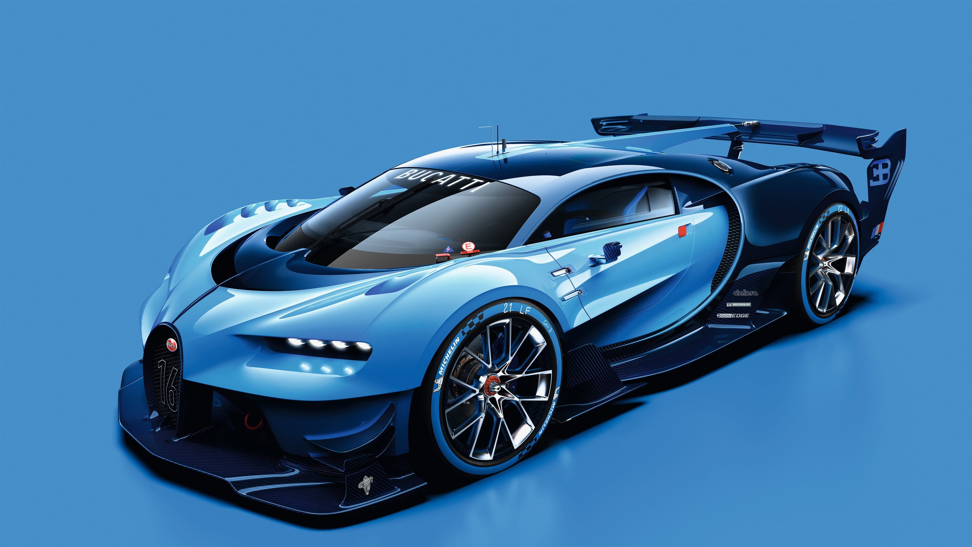 blue and black Bugatti Chiron, Bugatti Vision Gran Turismo, mode of transportation