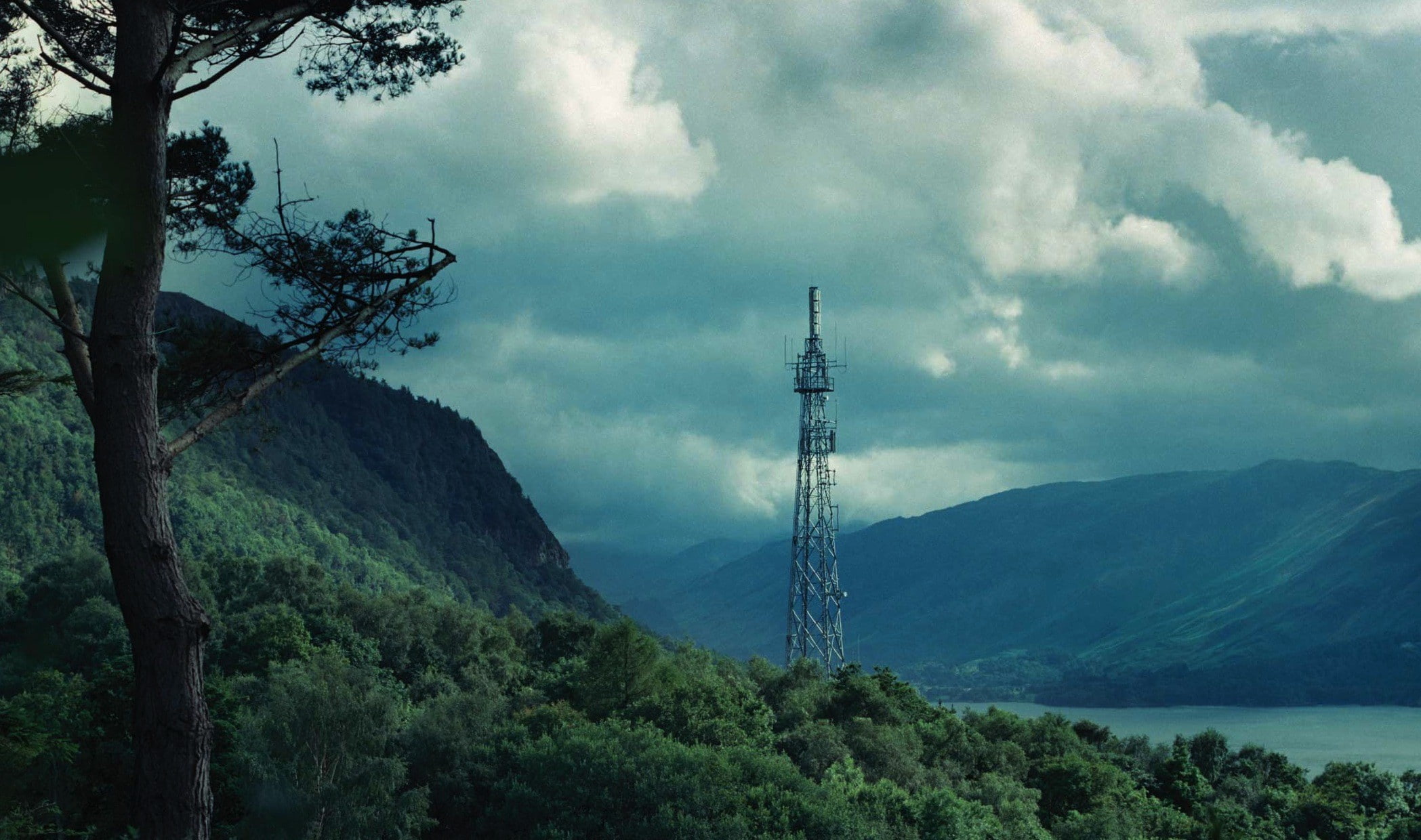 Bonobo, album covers, nature, green, trees, tower, landscape