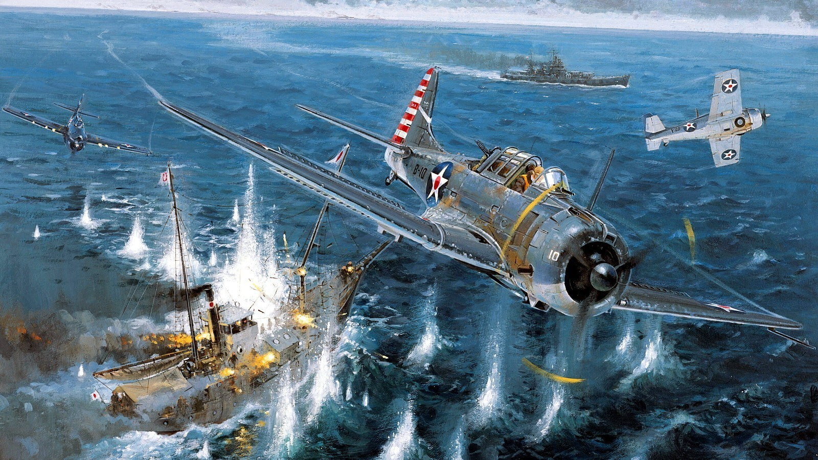 world war ii mcdonnell douglas dauntless dive bomber pacific military aircraft