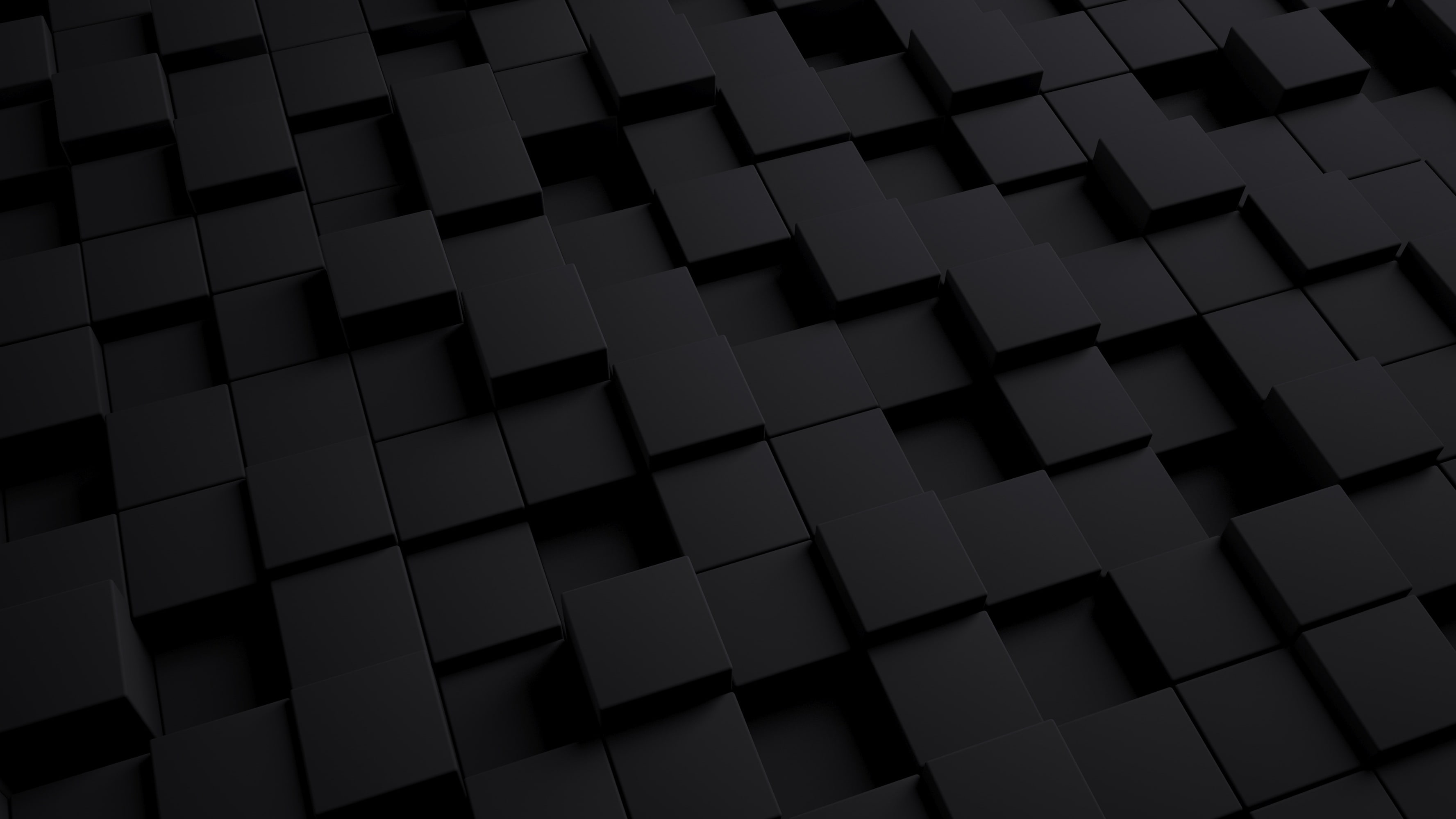 black, 3d, abstract, cube, hd, 4k, simple background, pattern