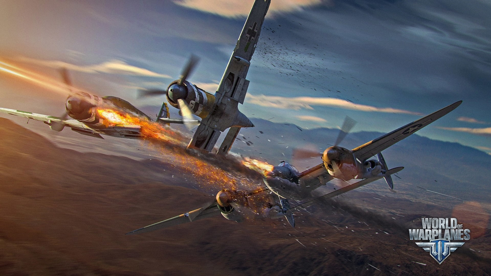 World of Warplanes, video games, Messerschmitt Bf-109, P-38