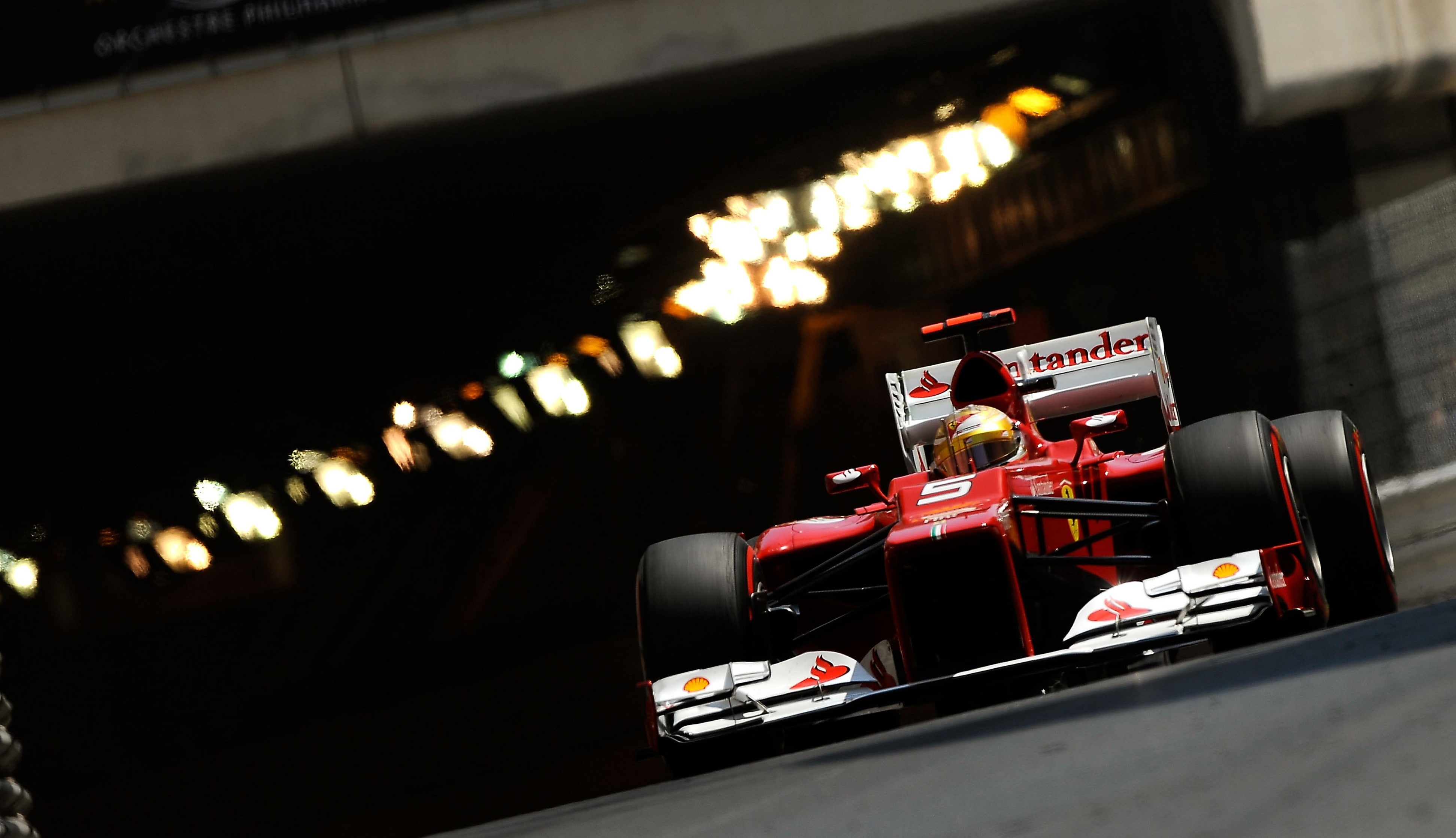 car, Fernando Alonso, Ferrari, Monaco, illuminated, no people