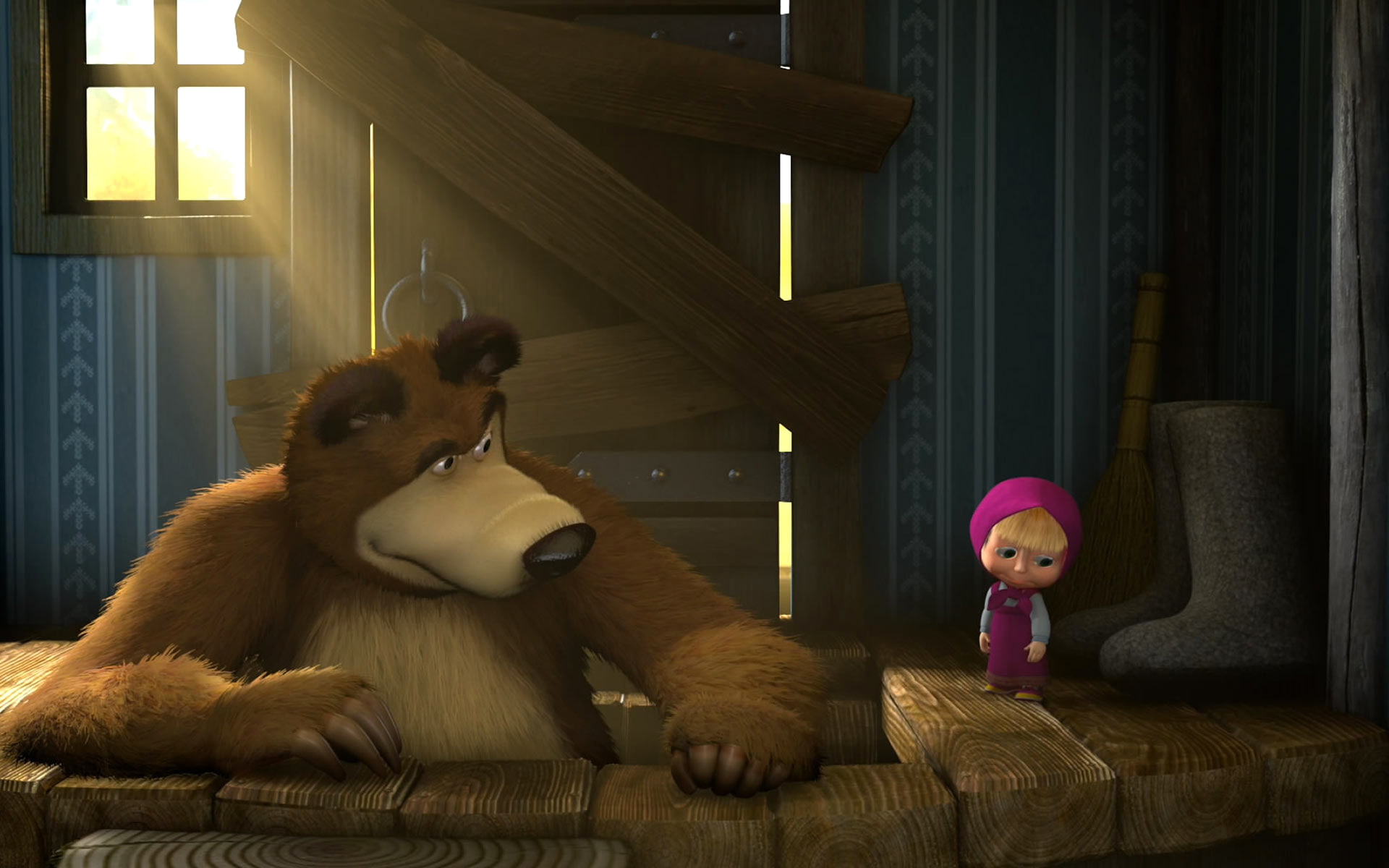 cartoon, Masha and the bear, animation