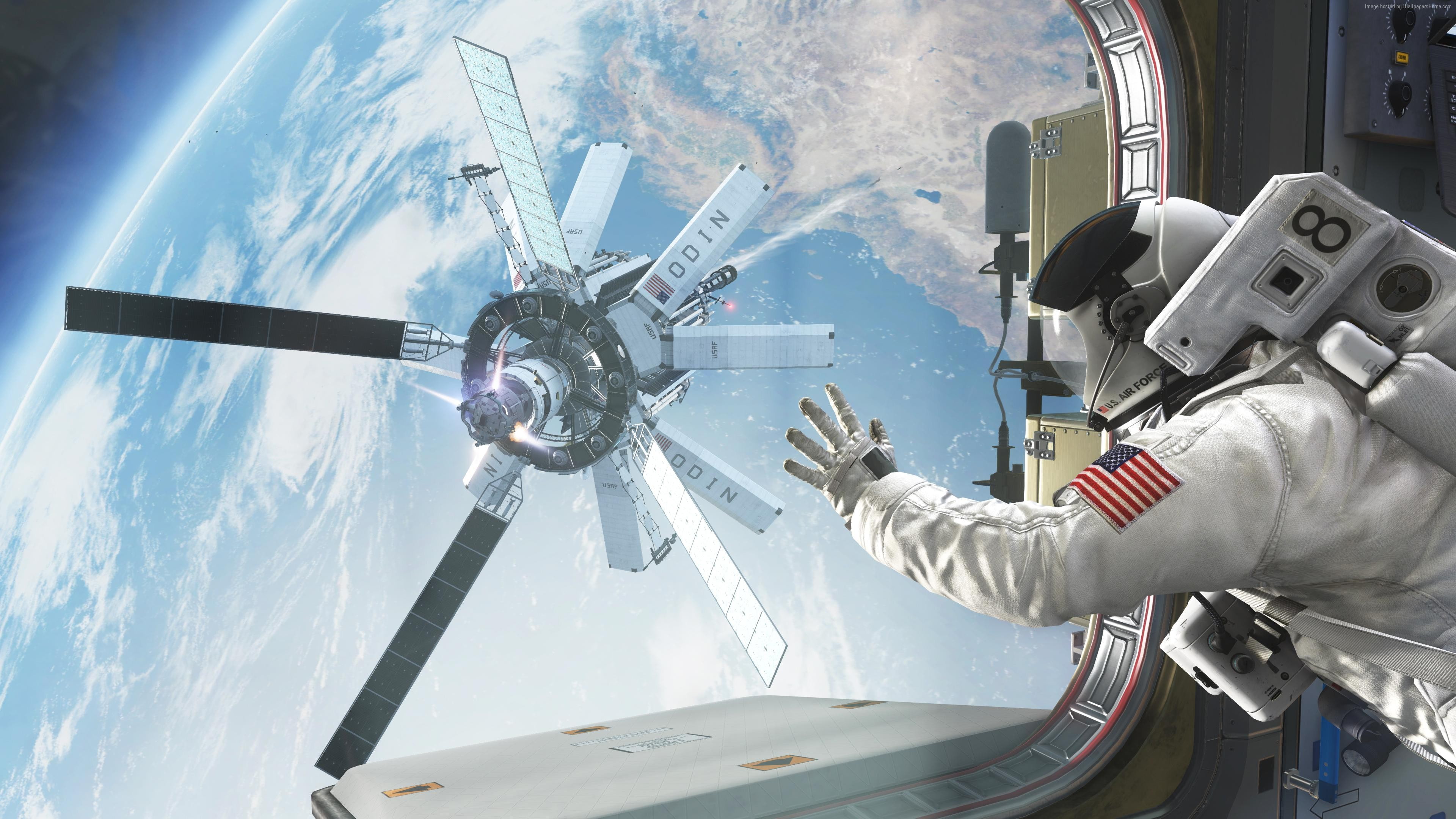 screenshot, CoD, PC, space, shooter, Earth, spaceman, 5k, 4k
