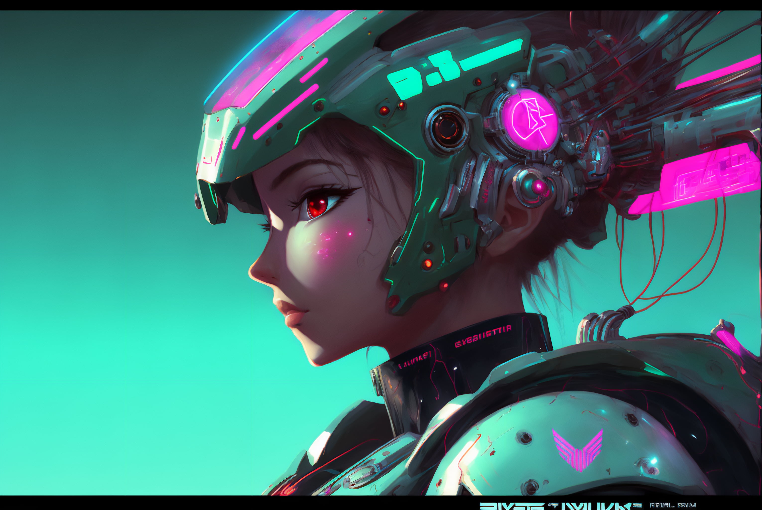 AI art, anime, women, cyberpunk
