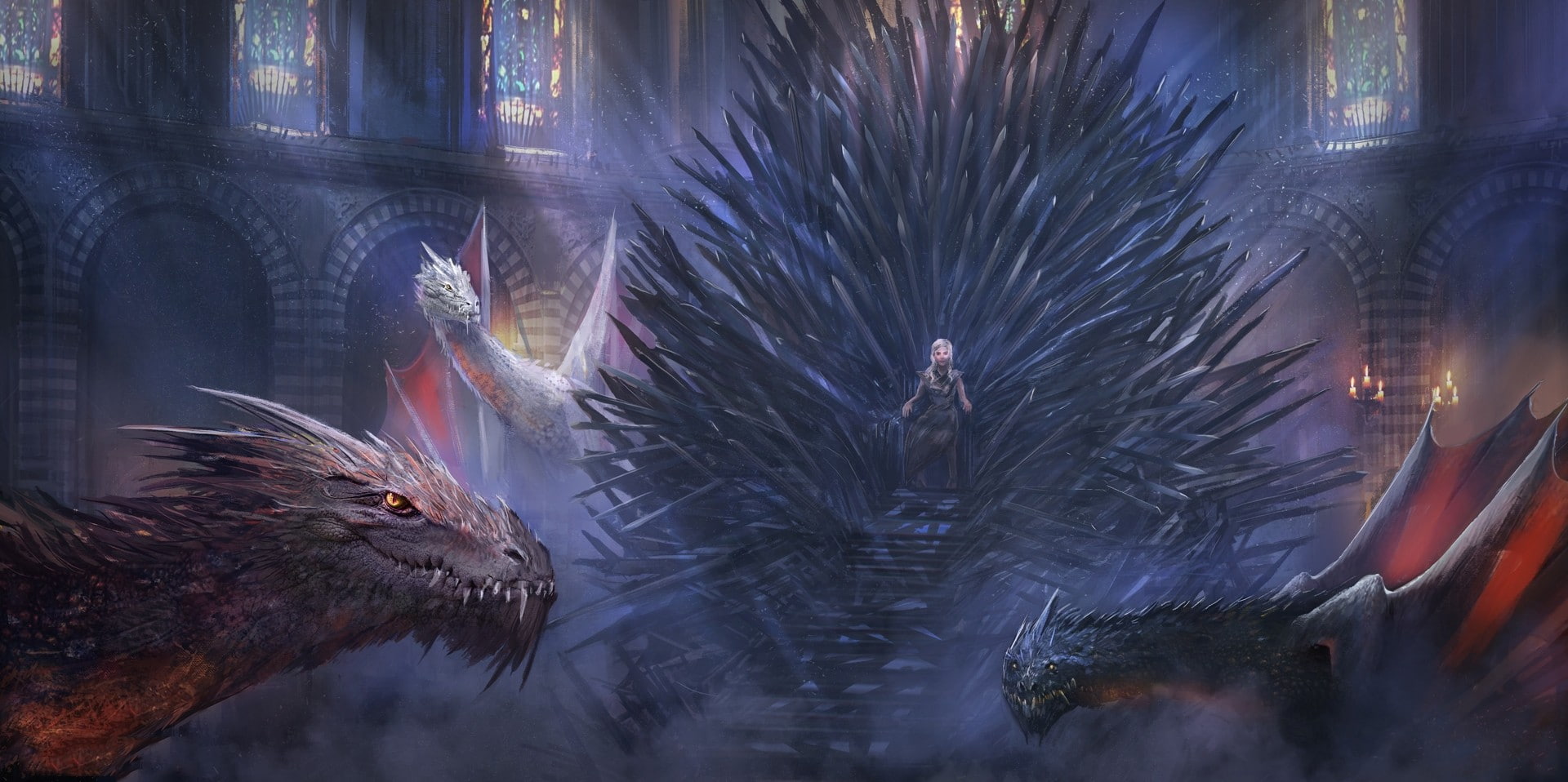 Iron Throne, Daenerys Targaryen, Game of Thrones, fantasy art