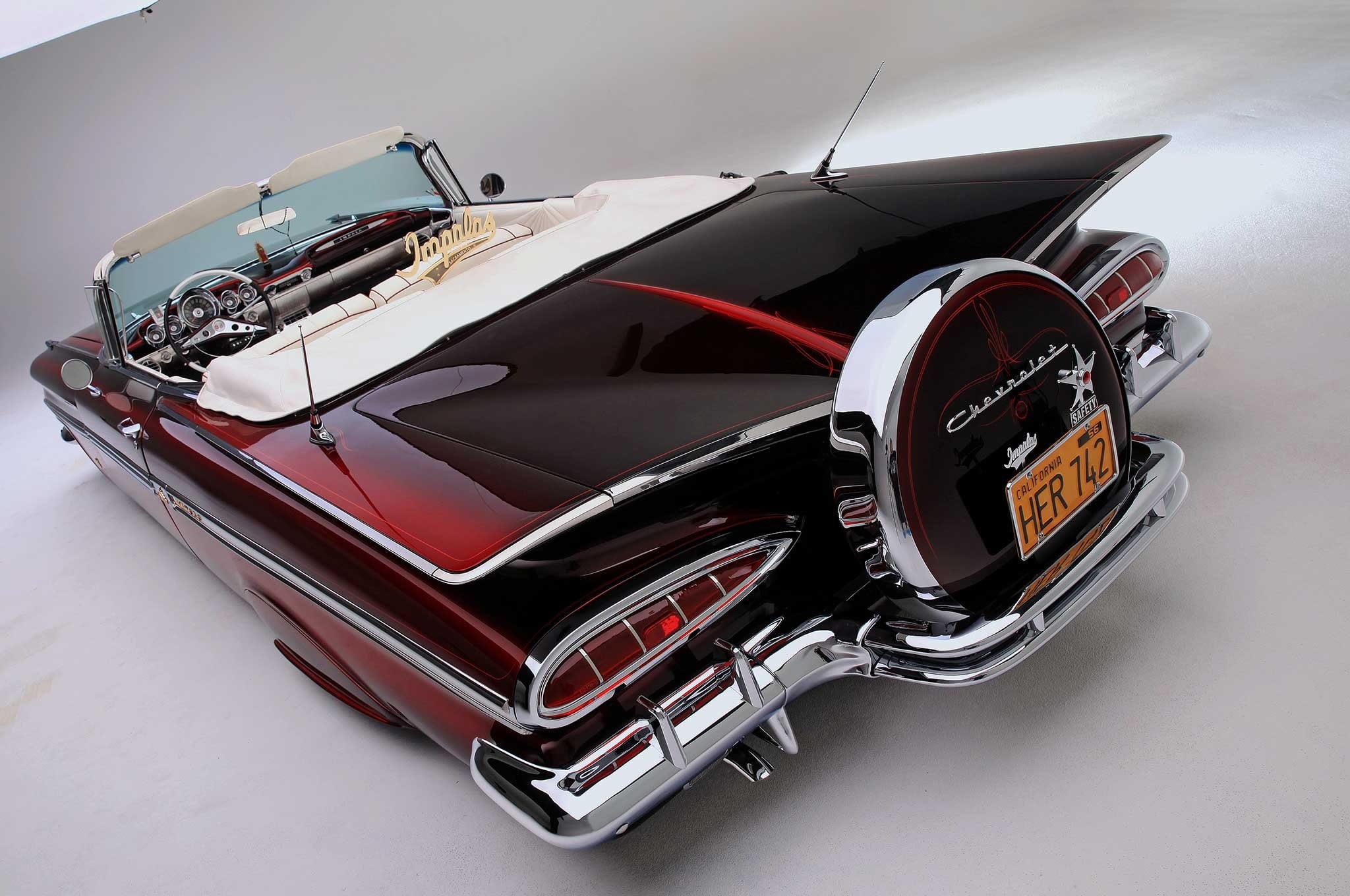 1959, chevrolet, convertible, custom, gangsta, hot, impala