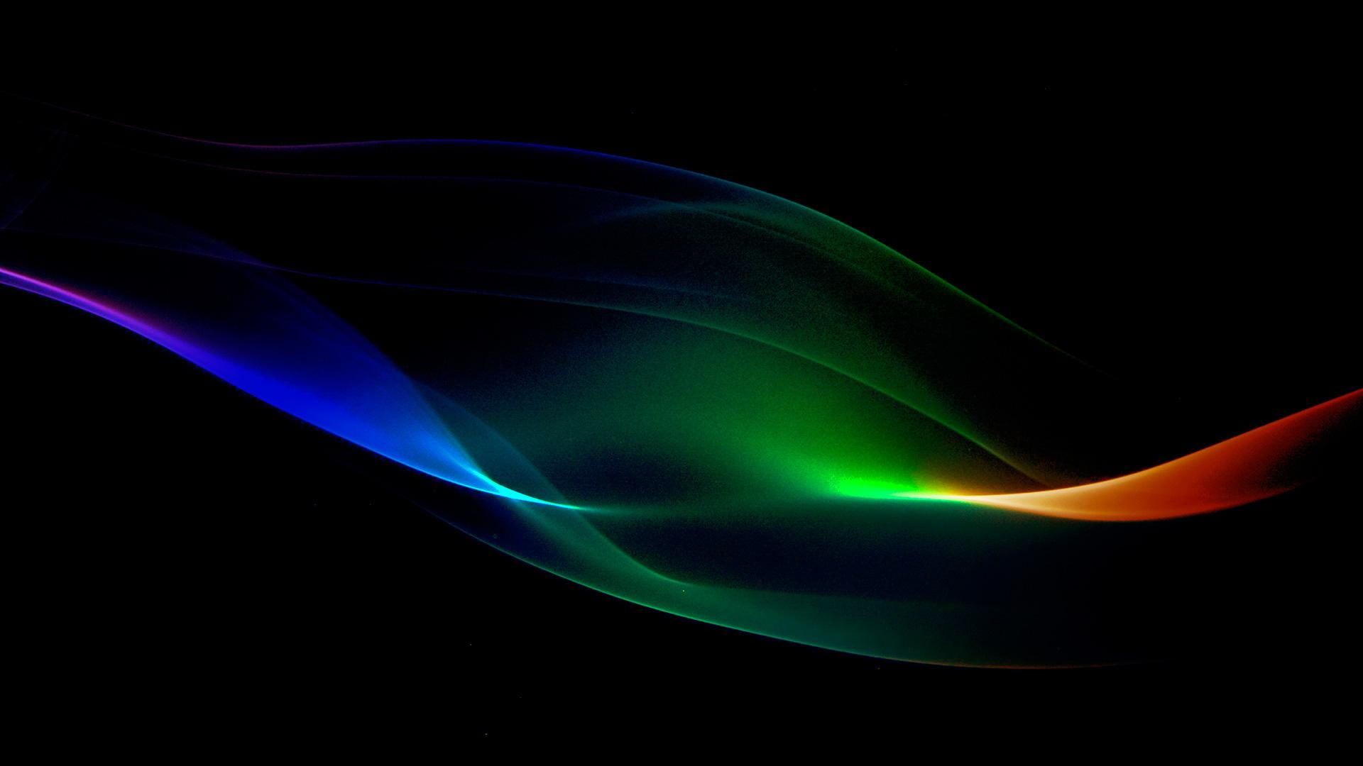 Color Swirl, purple green and orange 3d illustration, technology