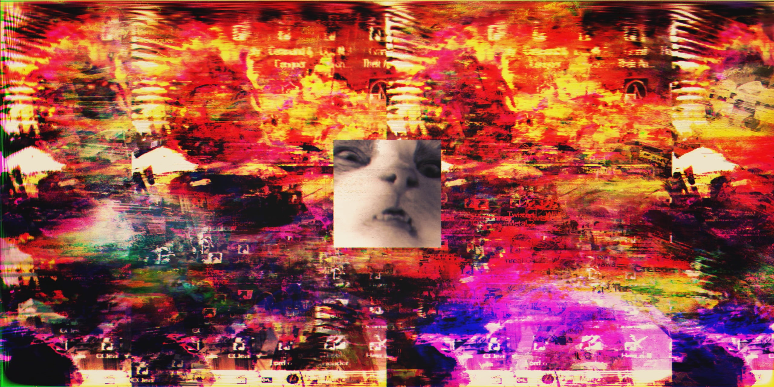 abstract, cat, glitch art, multi colored, art and craft, no people