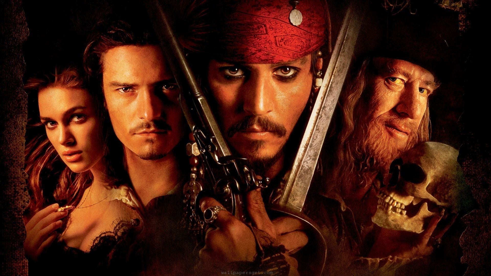 Pirate of Caribbean wallpaper, movies, Pirates of the Caribbean: The Curse of the Black Pearl