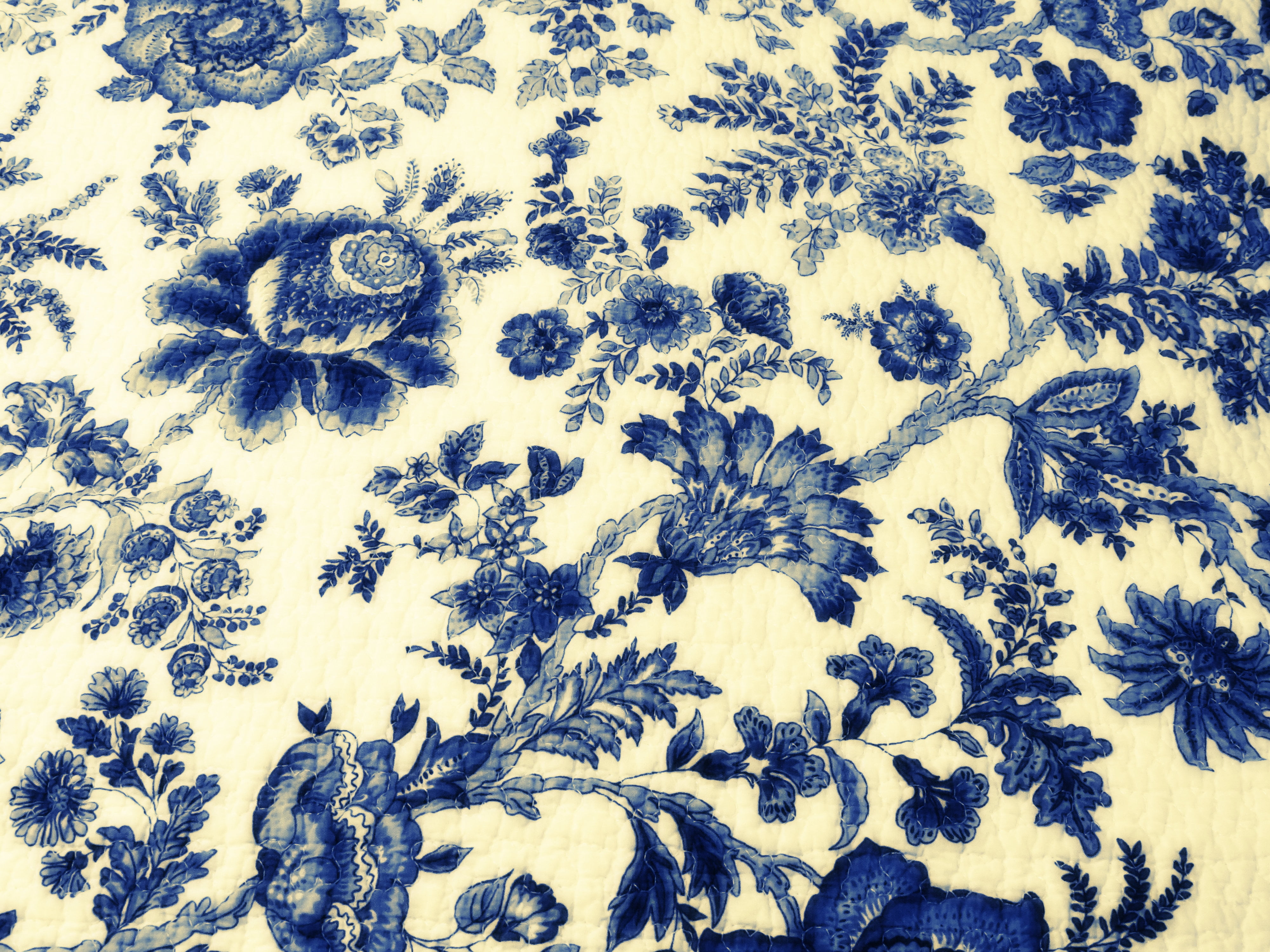 white and blue floral textile, texture, wallpaper, patterns, backgrounds