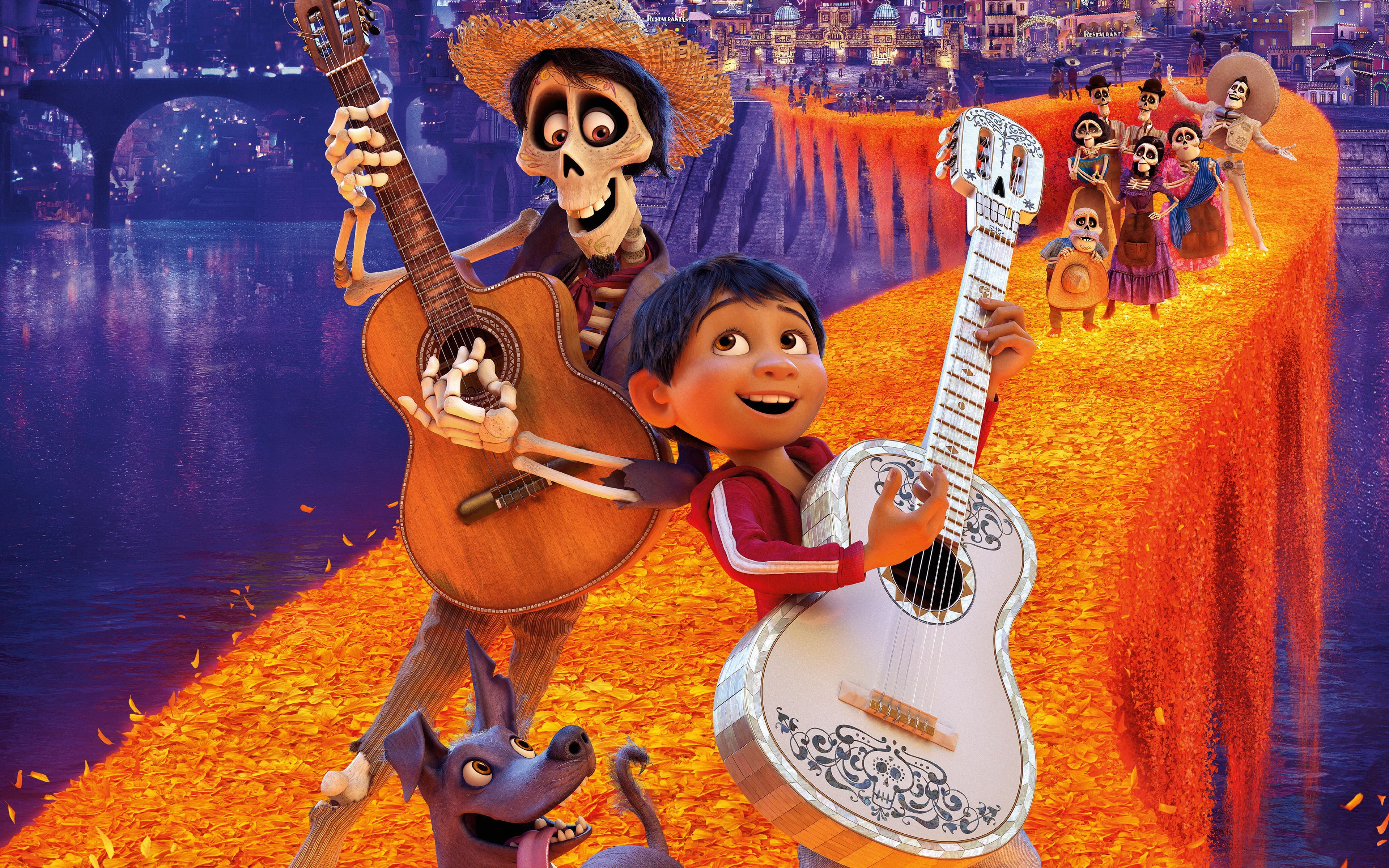 Coco 2017 Disney 3D 4k Movie Poster, adult, portrait, two people