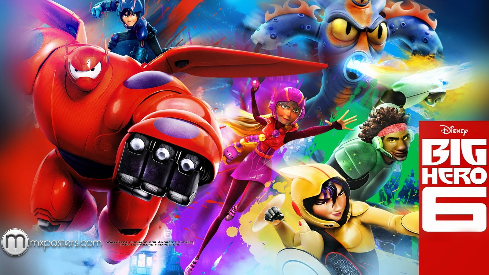 Disney Big Hero 6 graphic wallpaper, animated movies, Baymax (Big Hero 6)