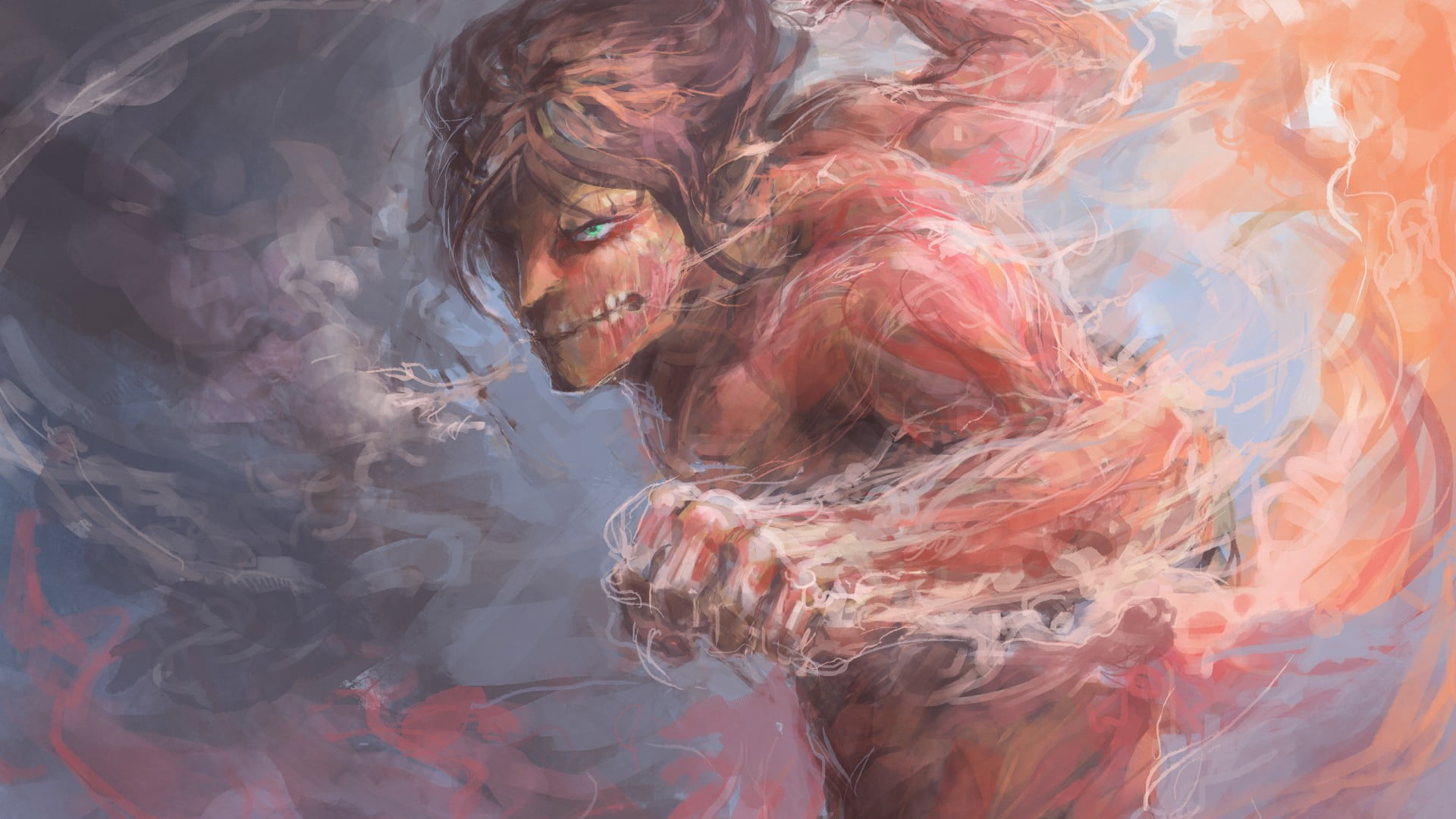 Attack on Titan Eren titan form wallpaper, Shingeki no Kyojin