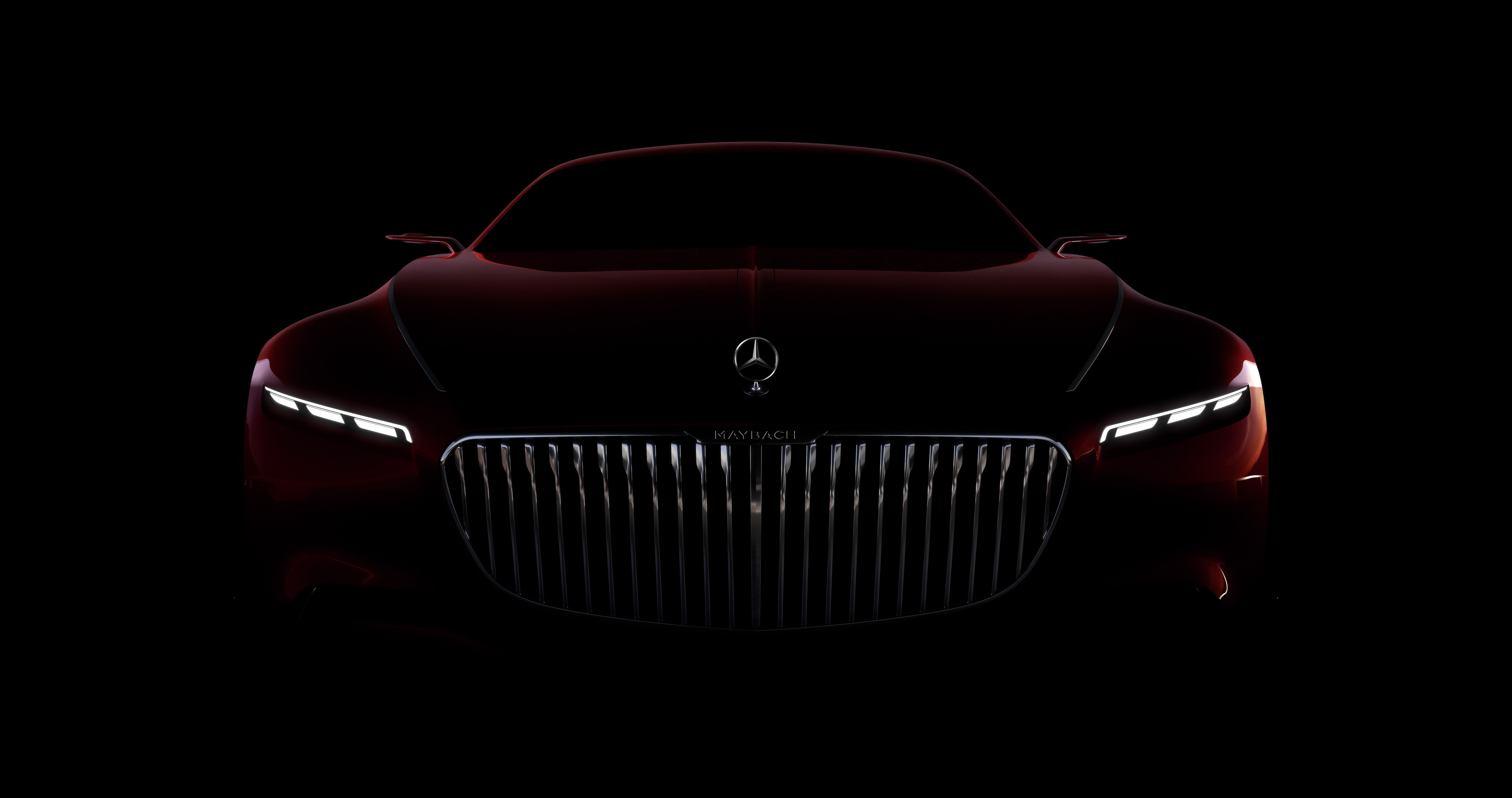 red Mercedes-Benz vehicle, car, wallpaper, black, Maybach, beauty