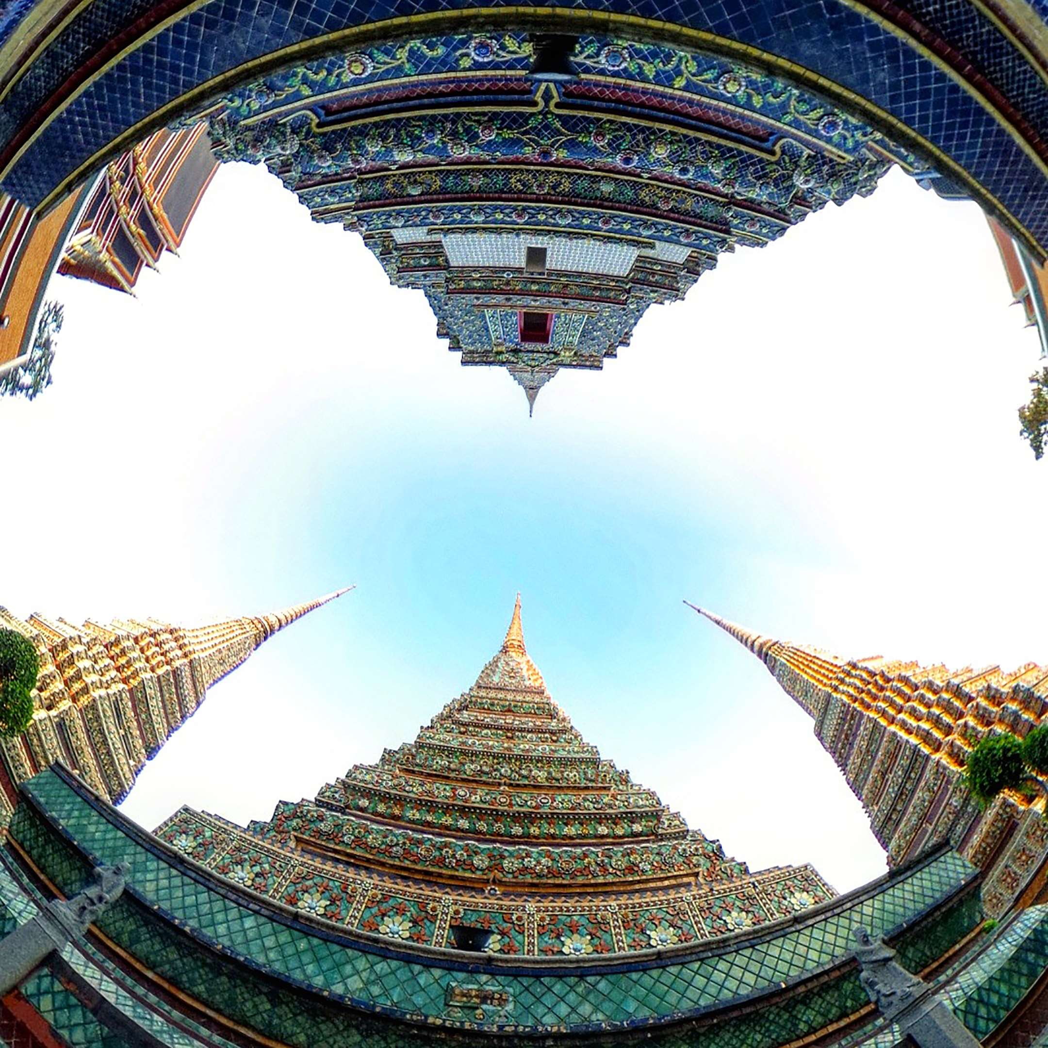 360 photo, bangkok, buddhism, buddhist, little planet, temple