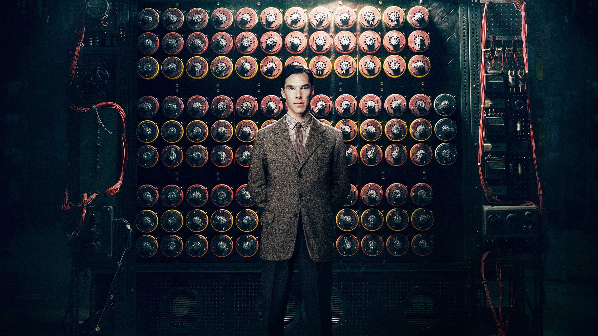 the imitation game, business, indoors, portrait, in a row, looking at camera