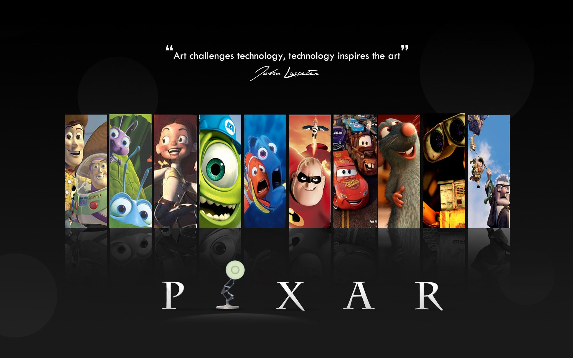 pixar disney company walle cars quotes up movie finding nemo monsters inc ratatouille toy story Entertainment Movies HD Art