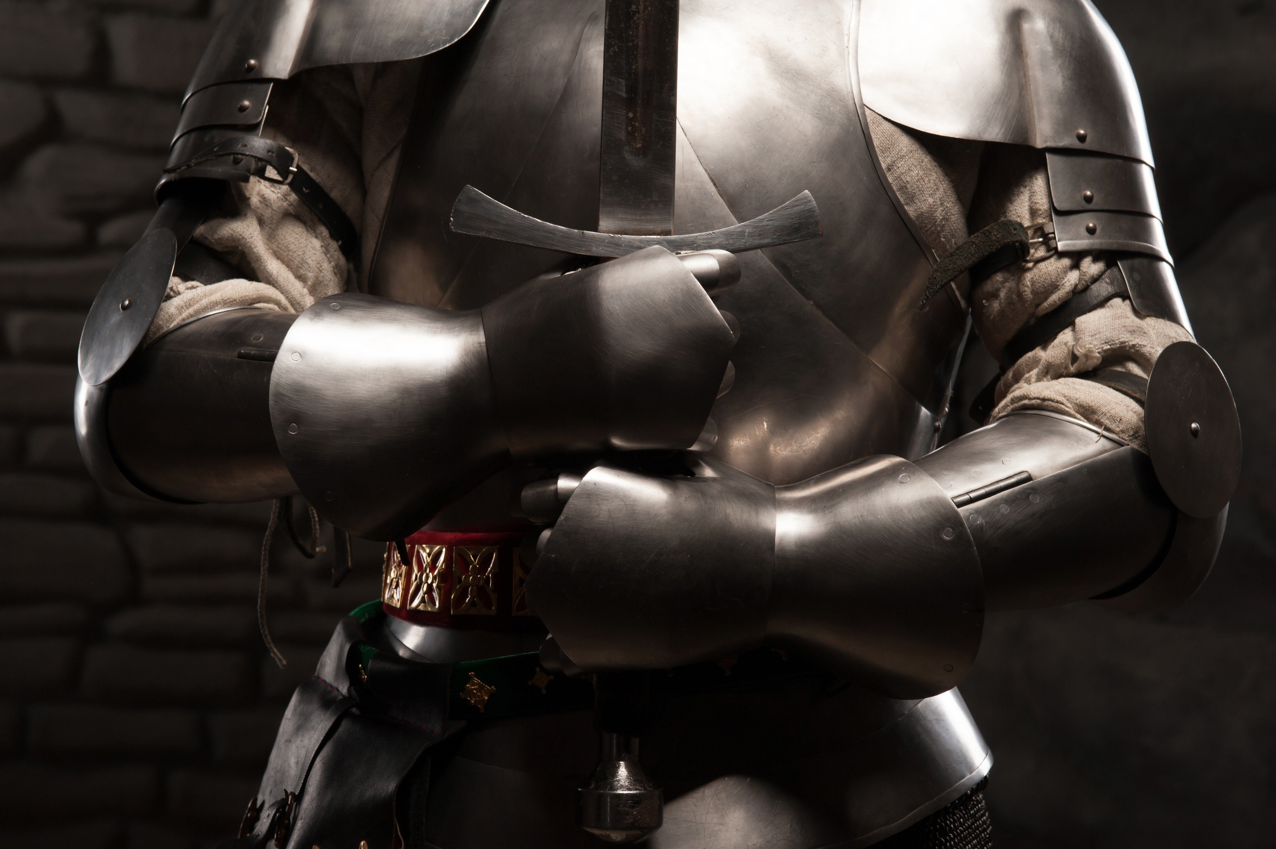 kight photography armor sword, military, suit of armor, architecture