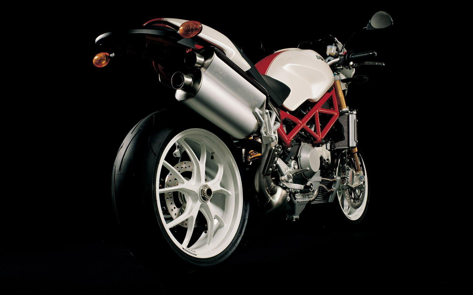 Ducati Monster S4R, white and red ktm duke, motorcycles, 1920x1200