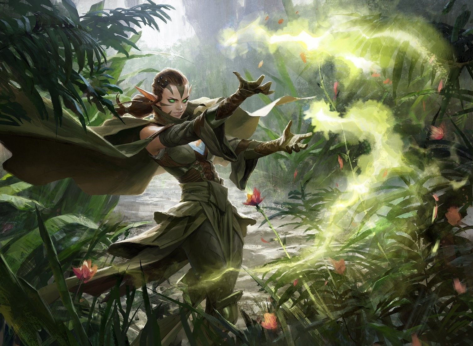 fantasy art, Magic: The Gathering, plant, leaf, nature, plant part