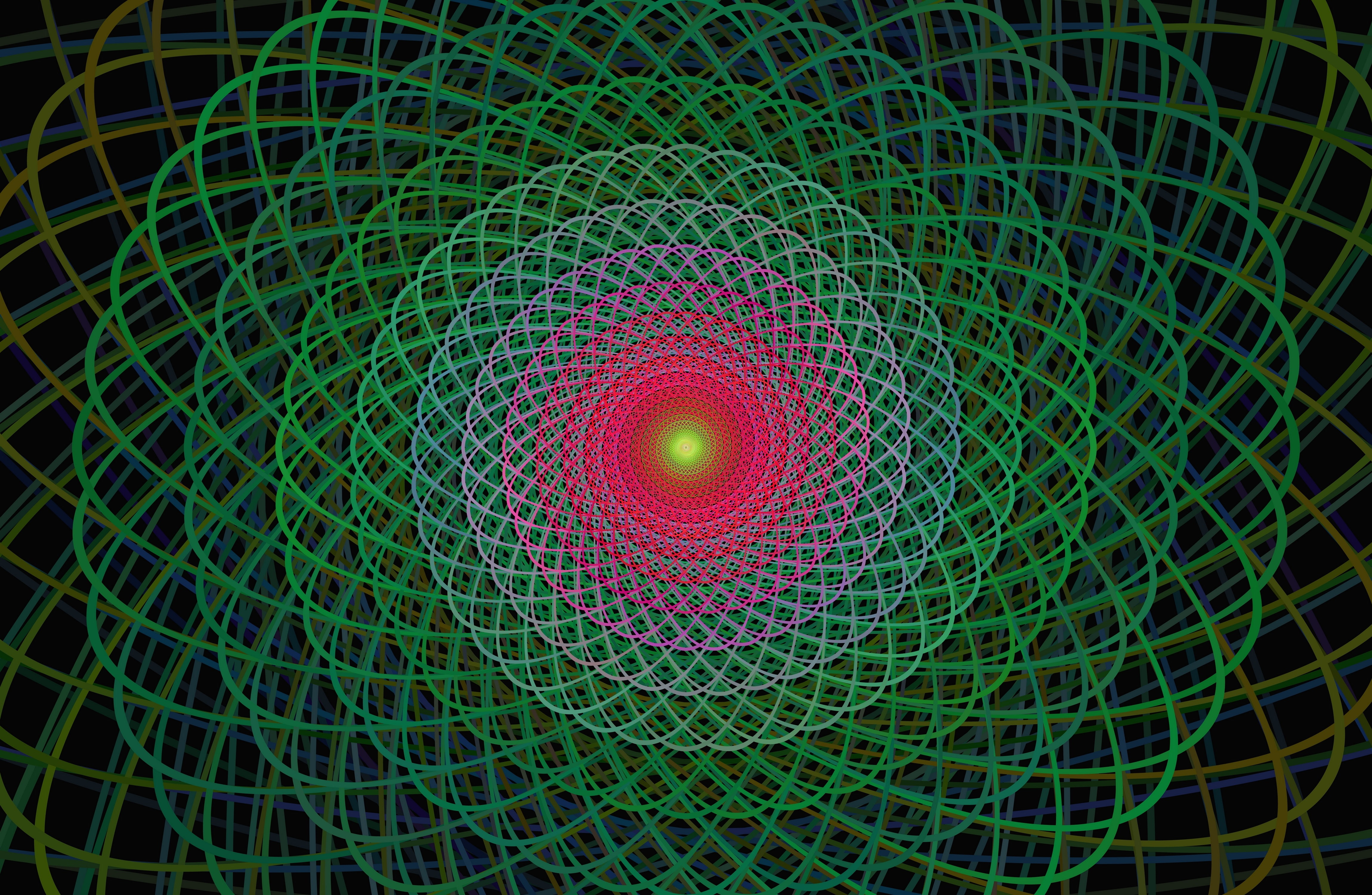 fractal, circles, patterns, shape, rotation