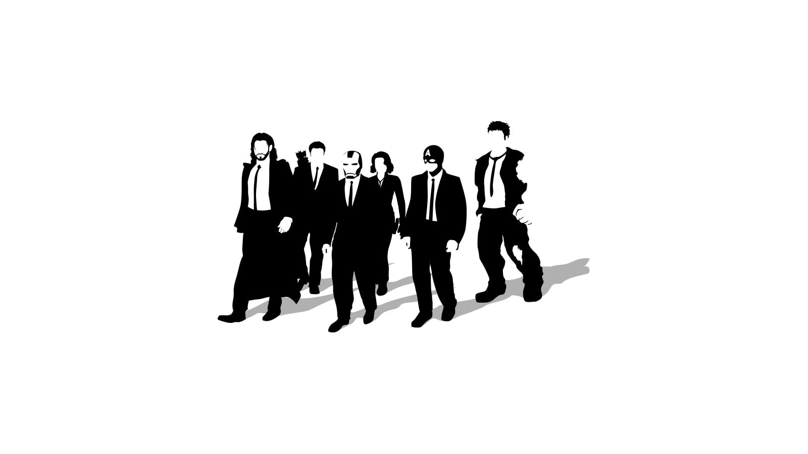 black and white minimalistic funny reservoir dogs the avengers crossovers the avengers movie white Animals Dogs HD Art