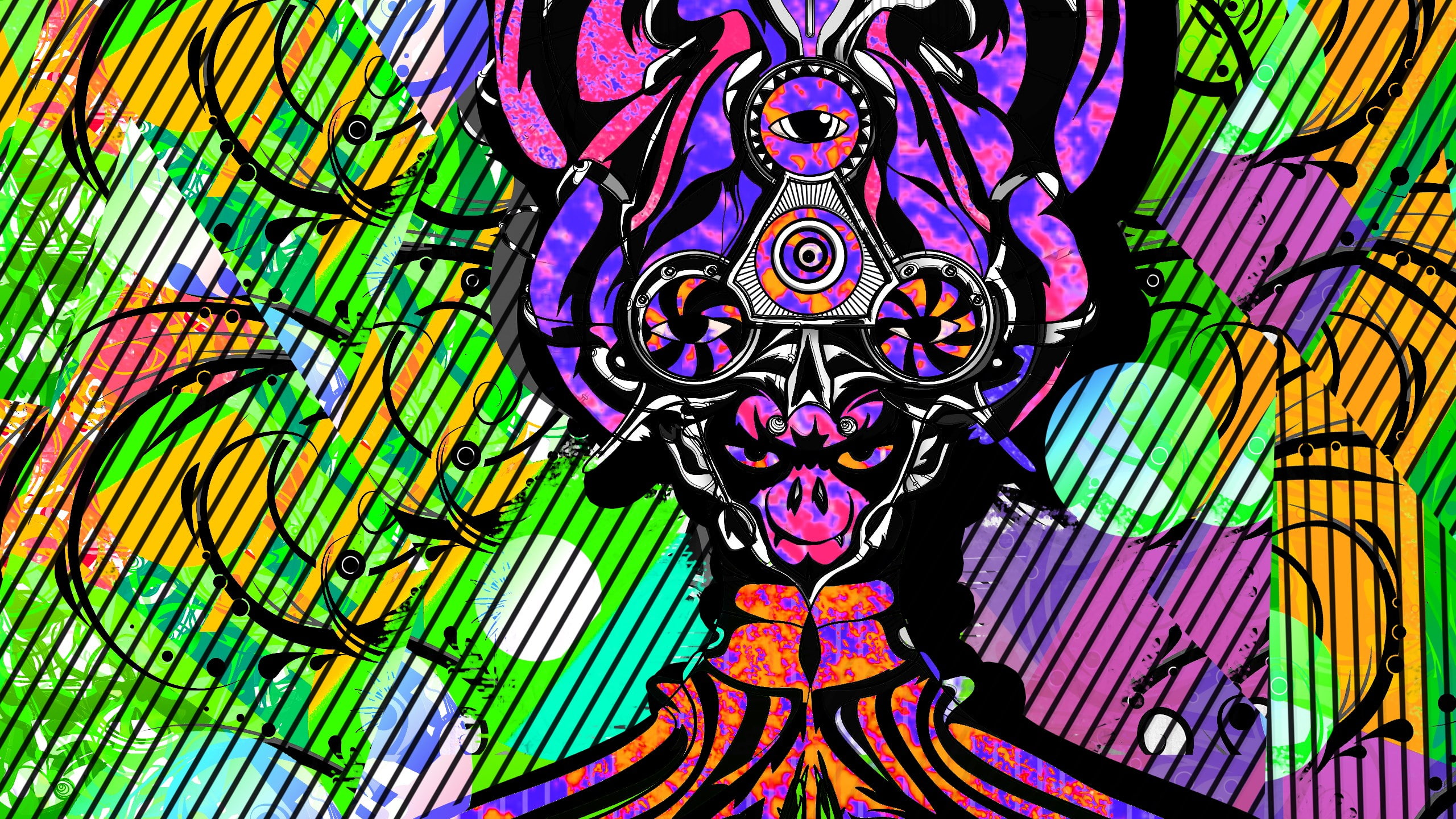 psychedelic, multi colored, art and craft, creativity, pattern