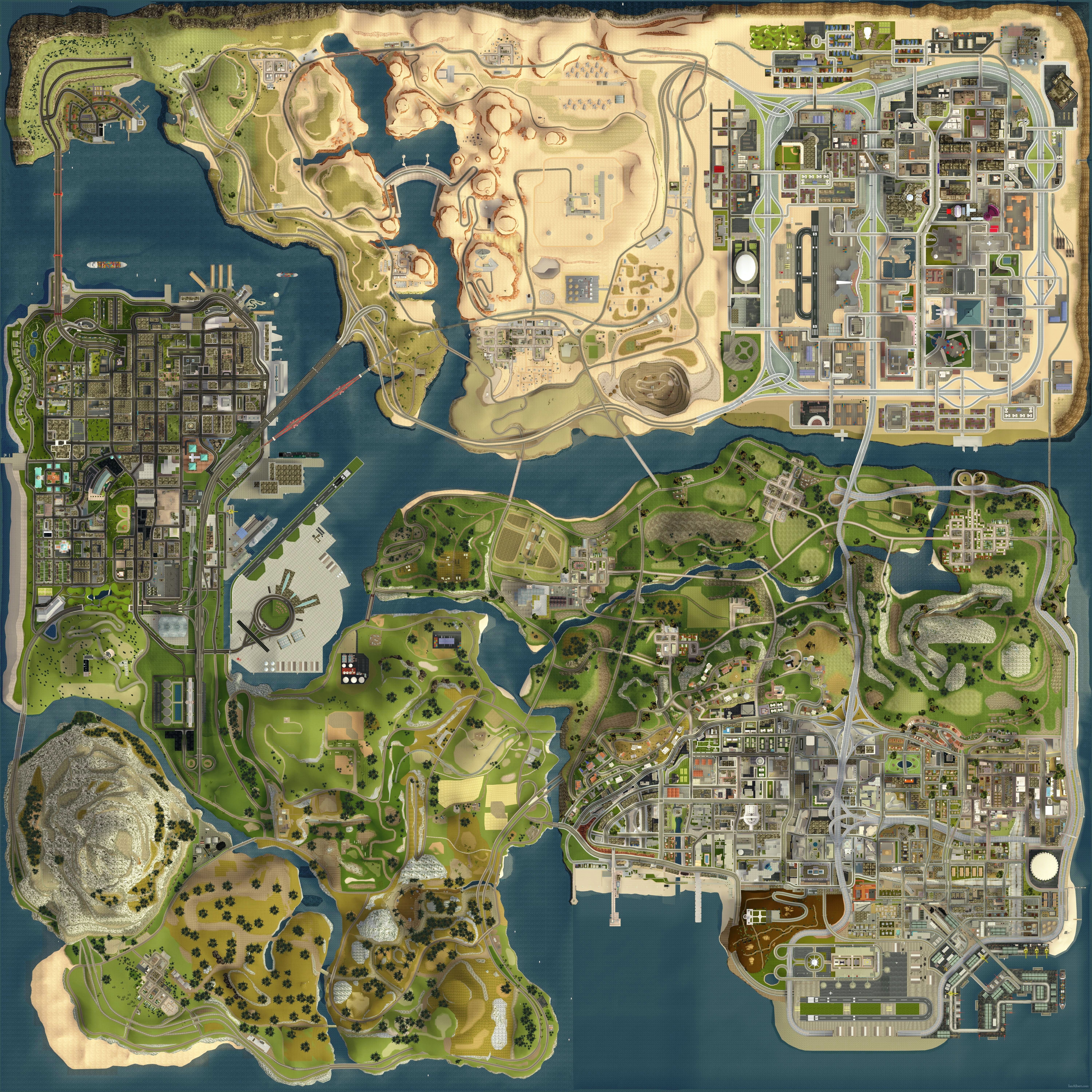 map illustration, Grand Theft Auto, Grand Theft Auto San Andreas