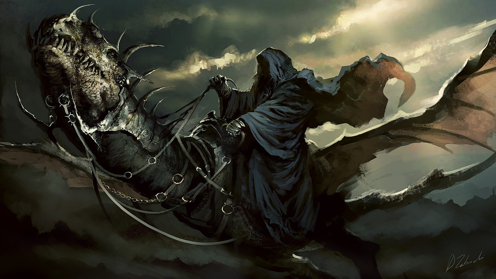 The Lord of the rings, cloak, art, Nazgul