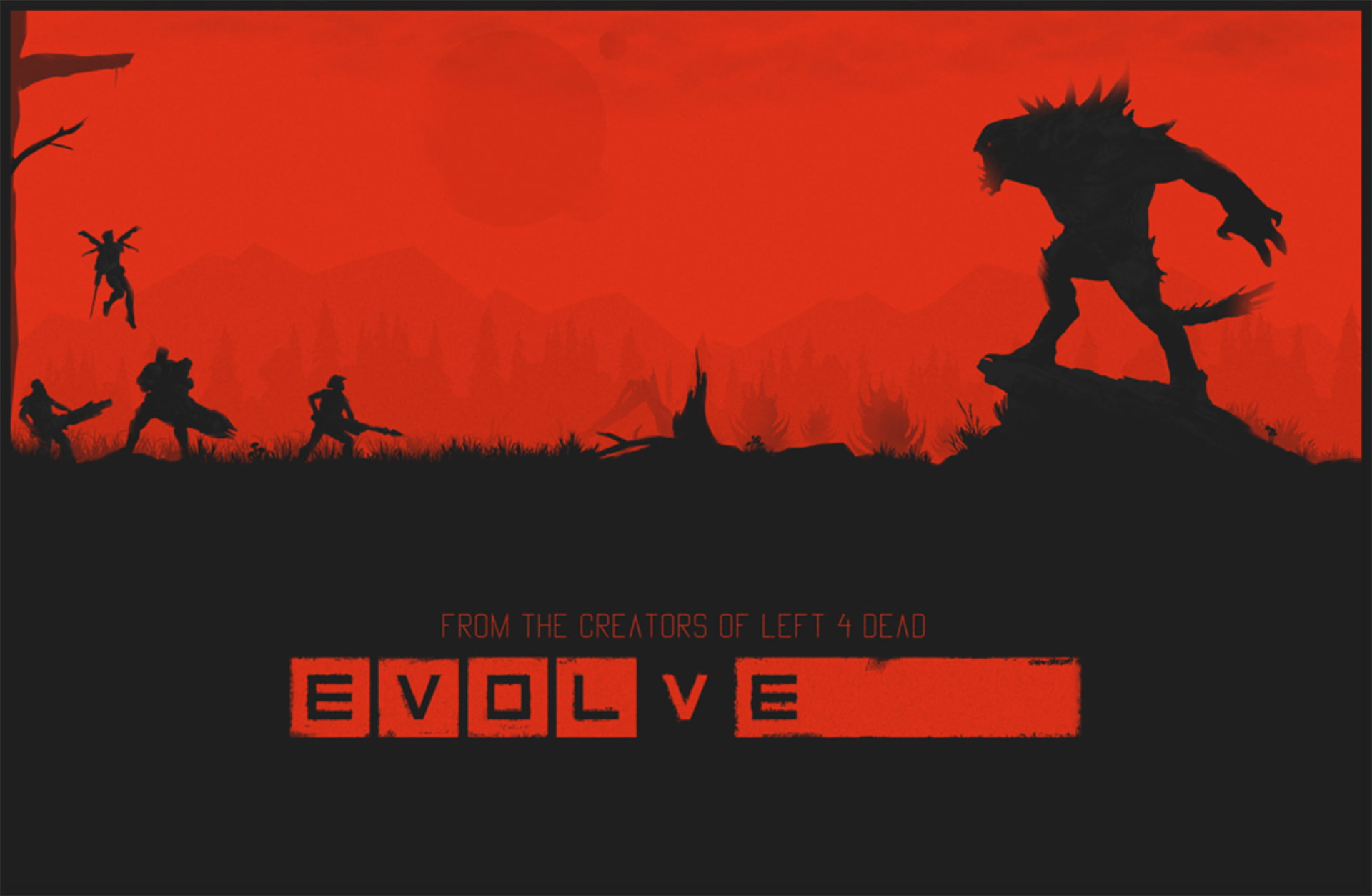 the game, monster, evolve, hunter, poster, Turtle Rock Studios