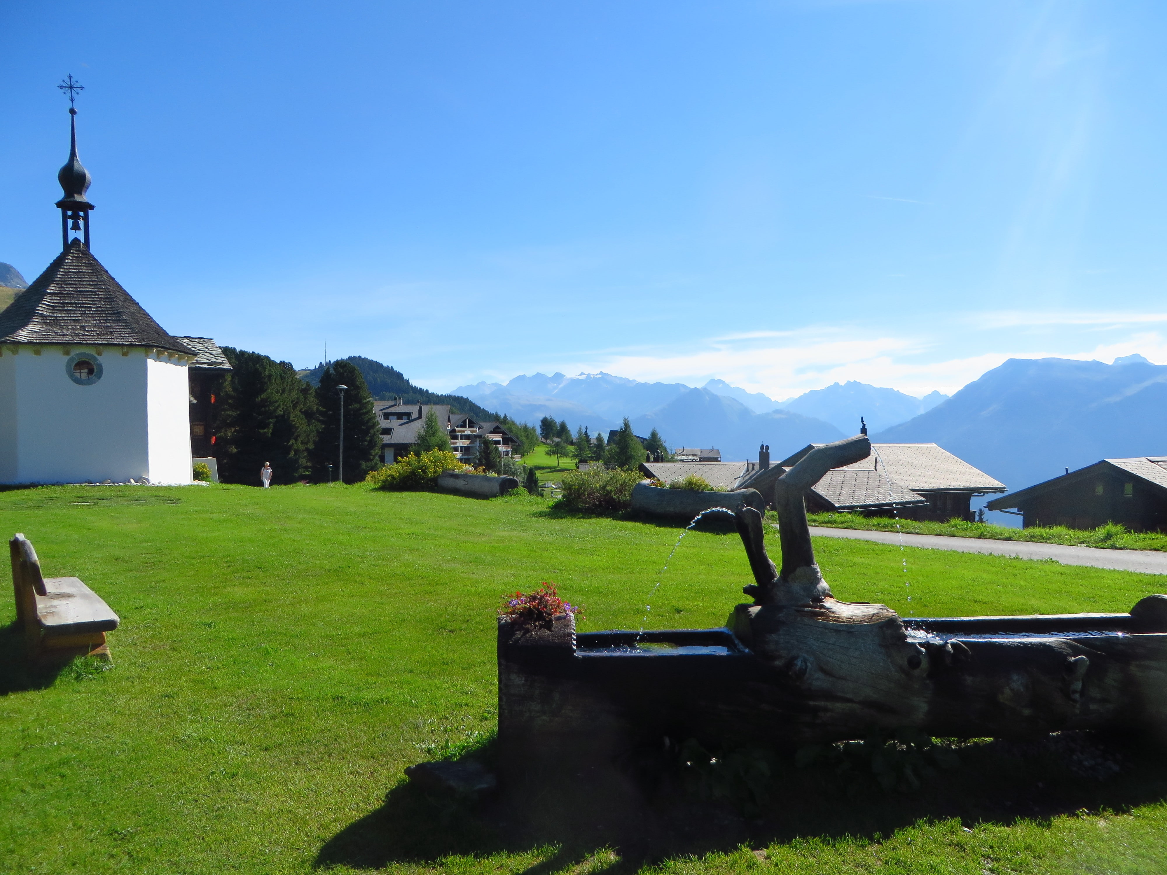Switzerland, Aletsch Glacier, Rideralp, mountains, architecture