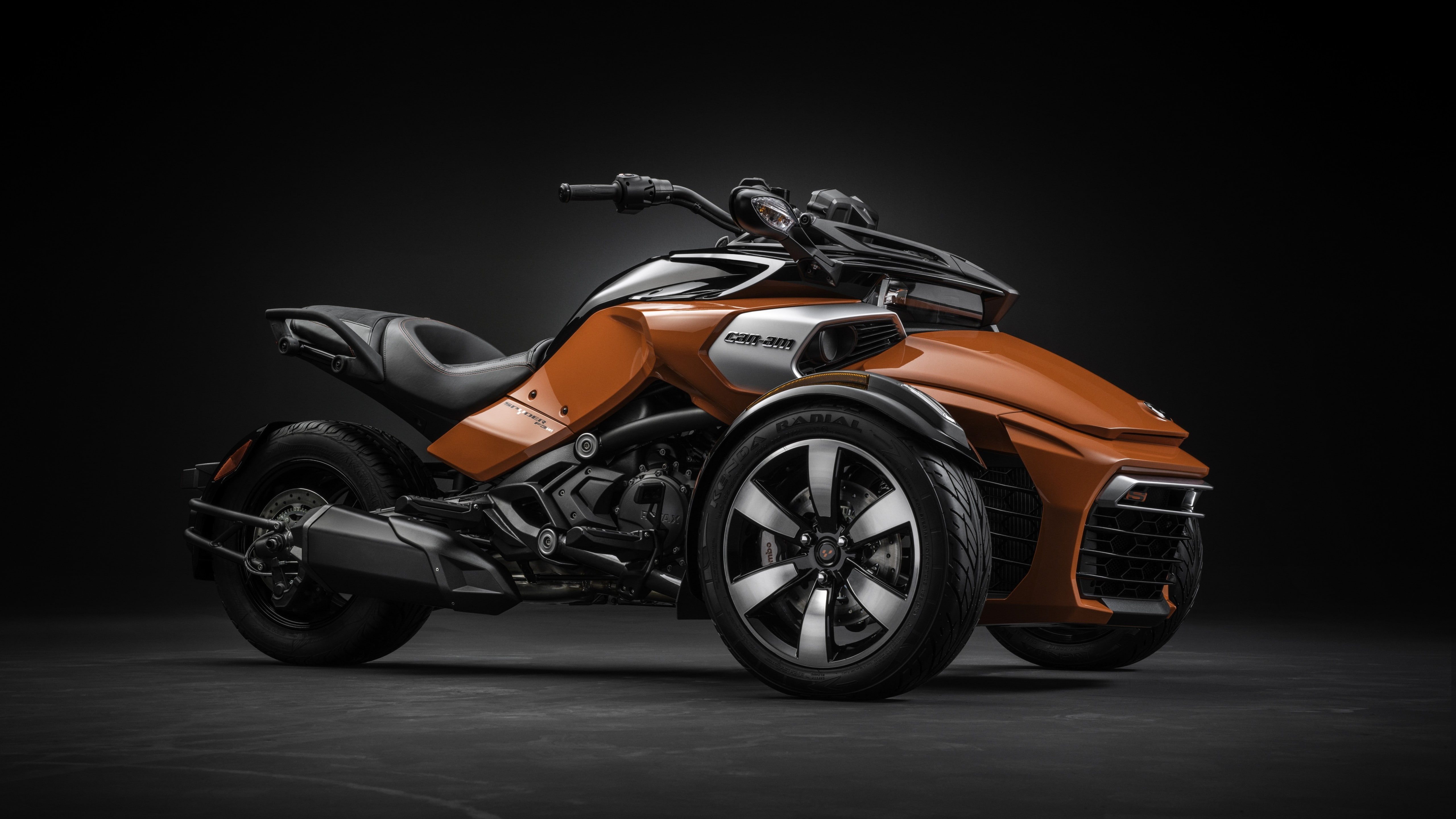 orange and black Can Am Spyder, BRP Can-Am Spyder, F3-S, roadster