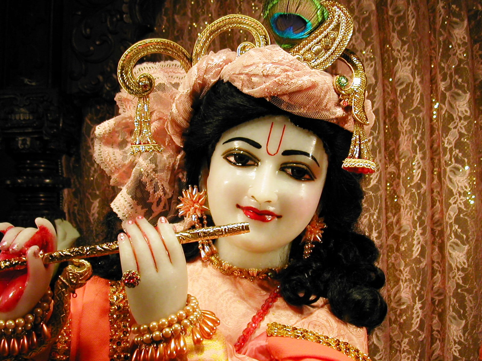 Krishna Flute, Hindu deity statue, God, Lord Krishna, portrait