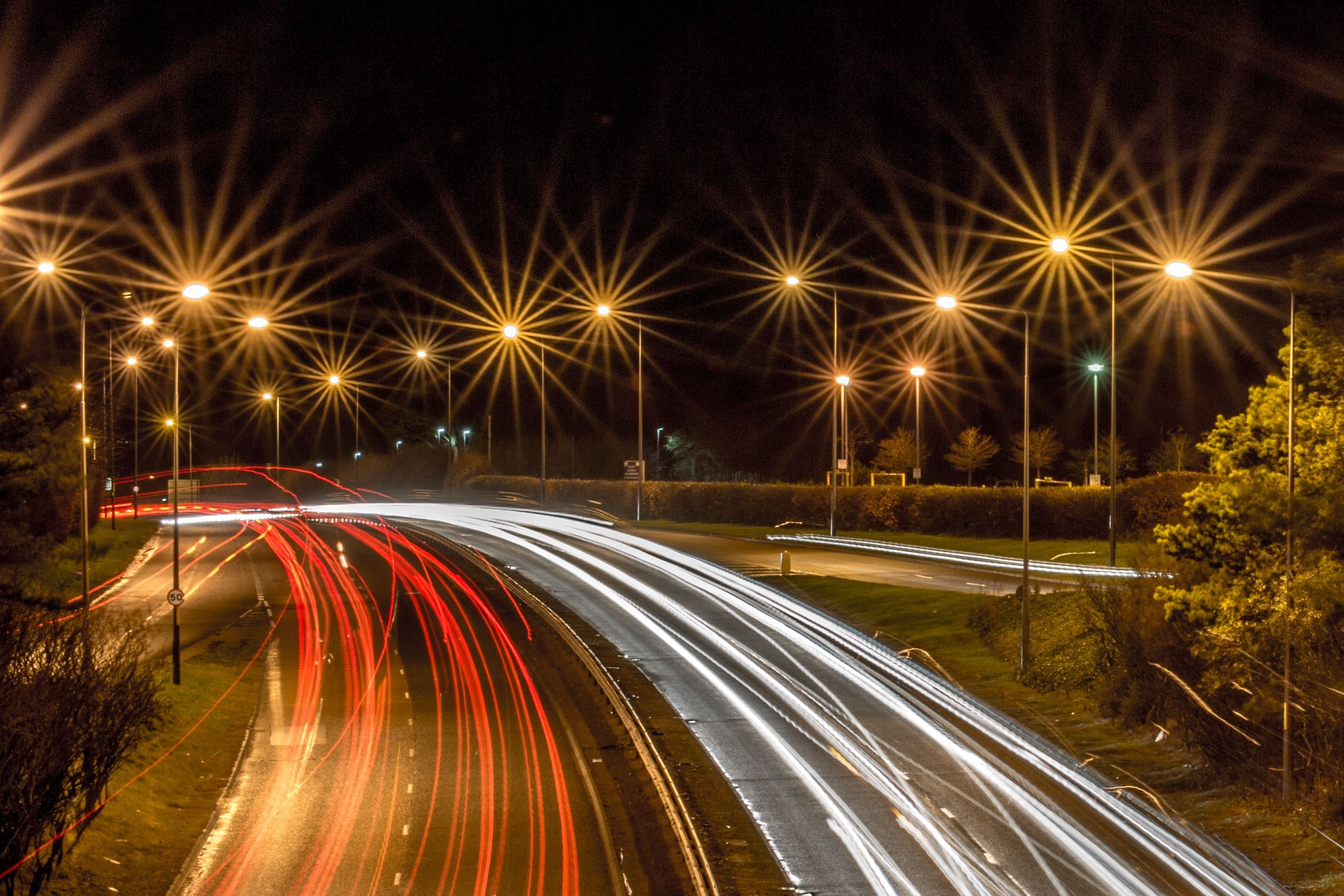 time lapse, long exposure, motion, transportation, light trail
