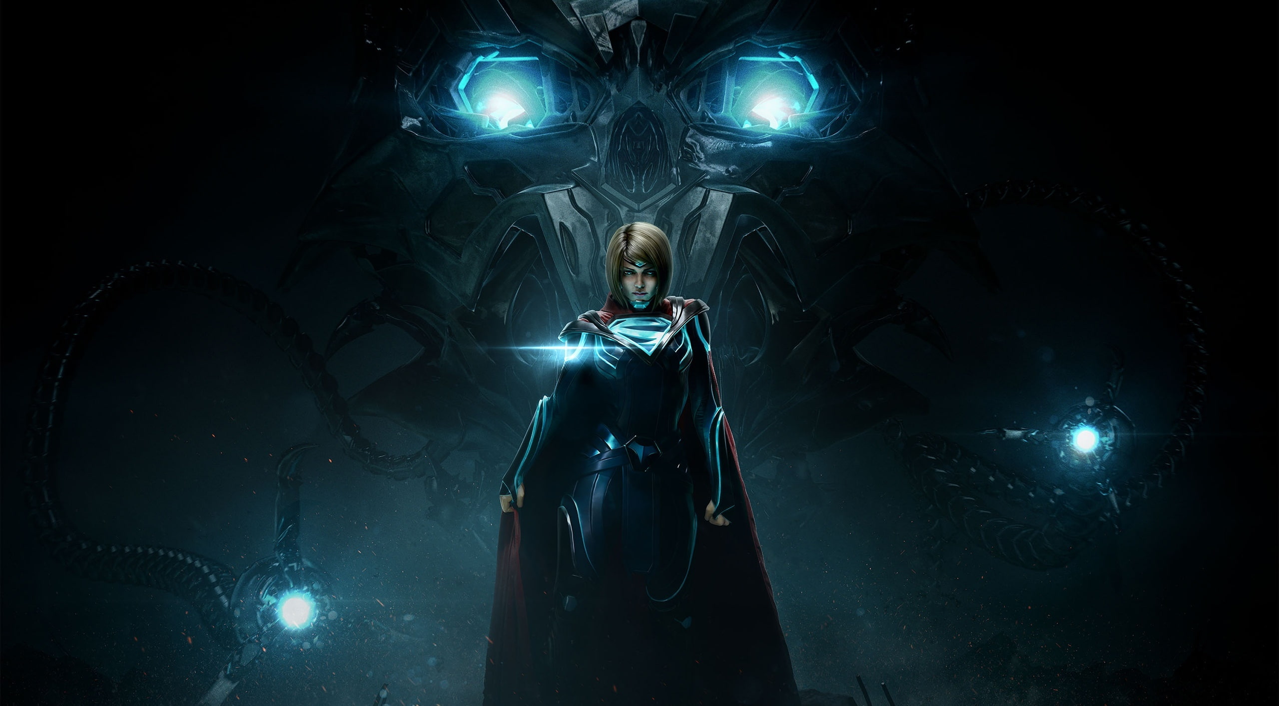 Injustice 2 Supergirl, female super hero digital wallpaper, Games