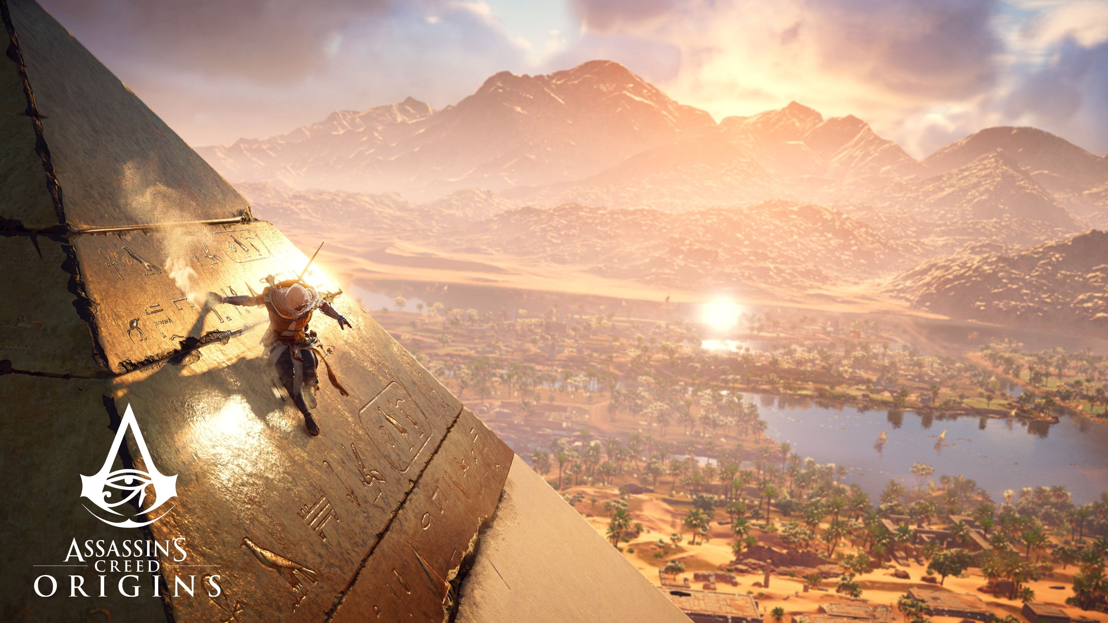 assassins creed origins 4k nice picture, sky, water, nature