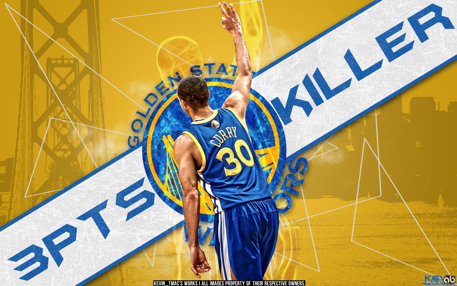 blue and yellow Stephen Curry 30 jersey, basketball, NBA, killer