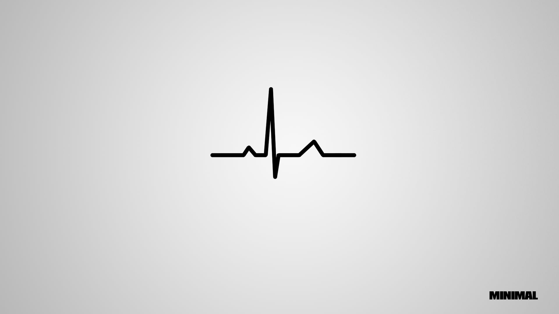 Minimal logo, heart beat digital wallpaper, minimalism, techno
