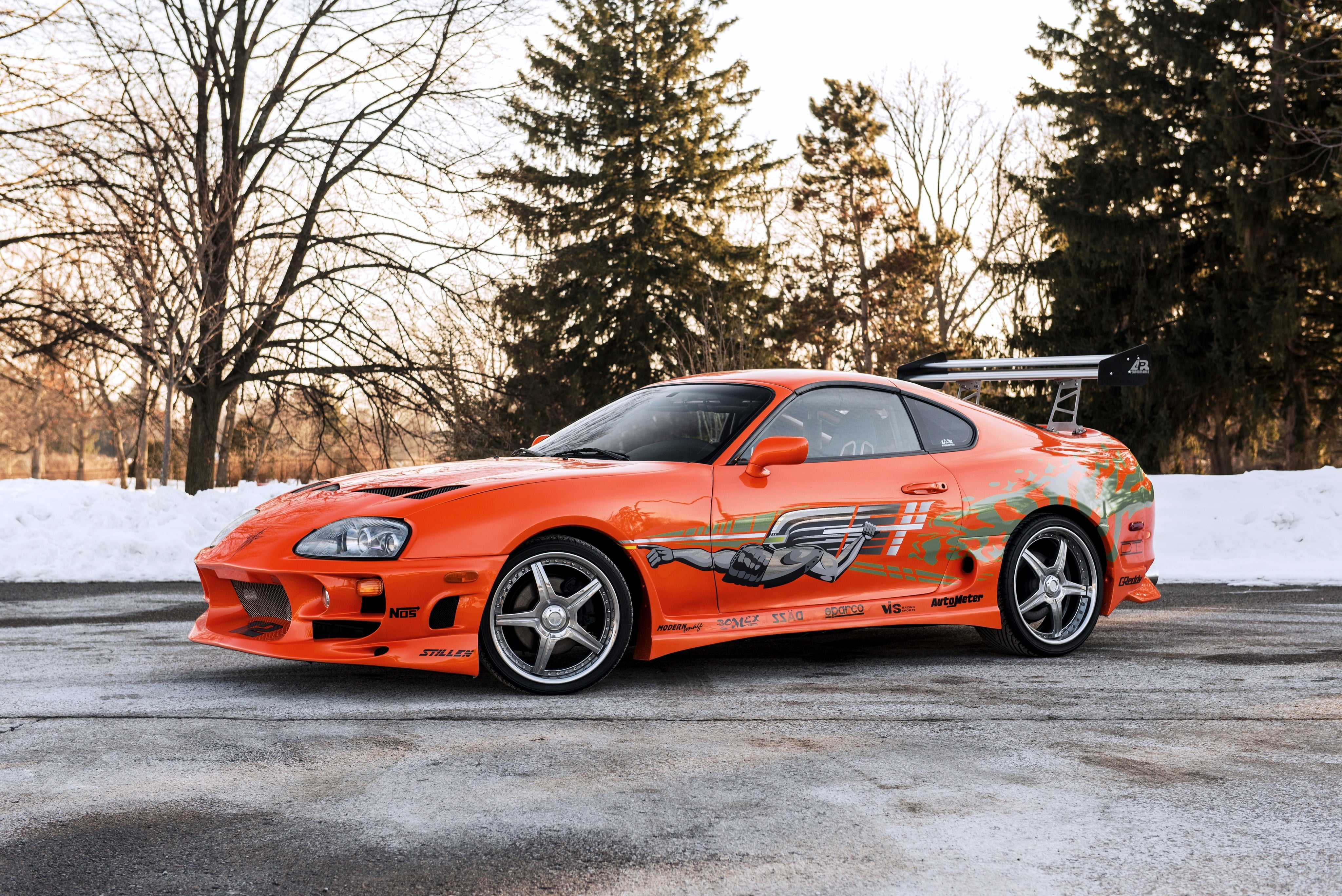 red coupe, Toyota, Supra, The Fast and the Furious, 2001, car