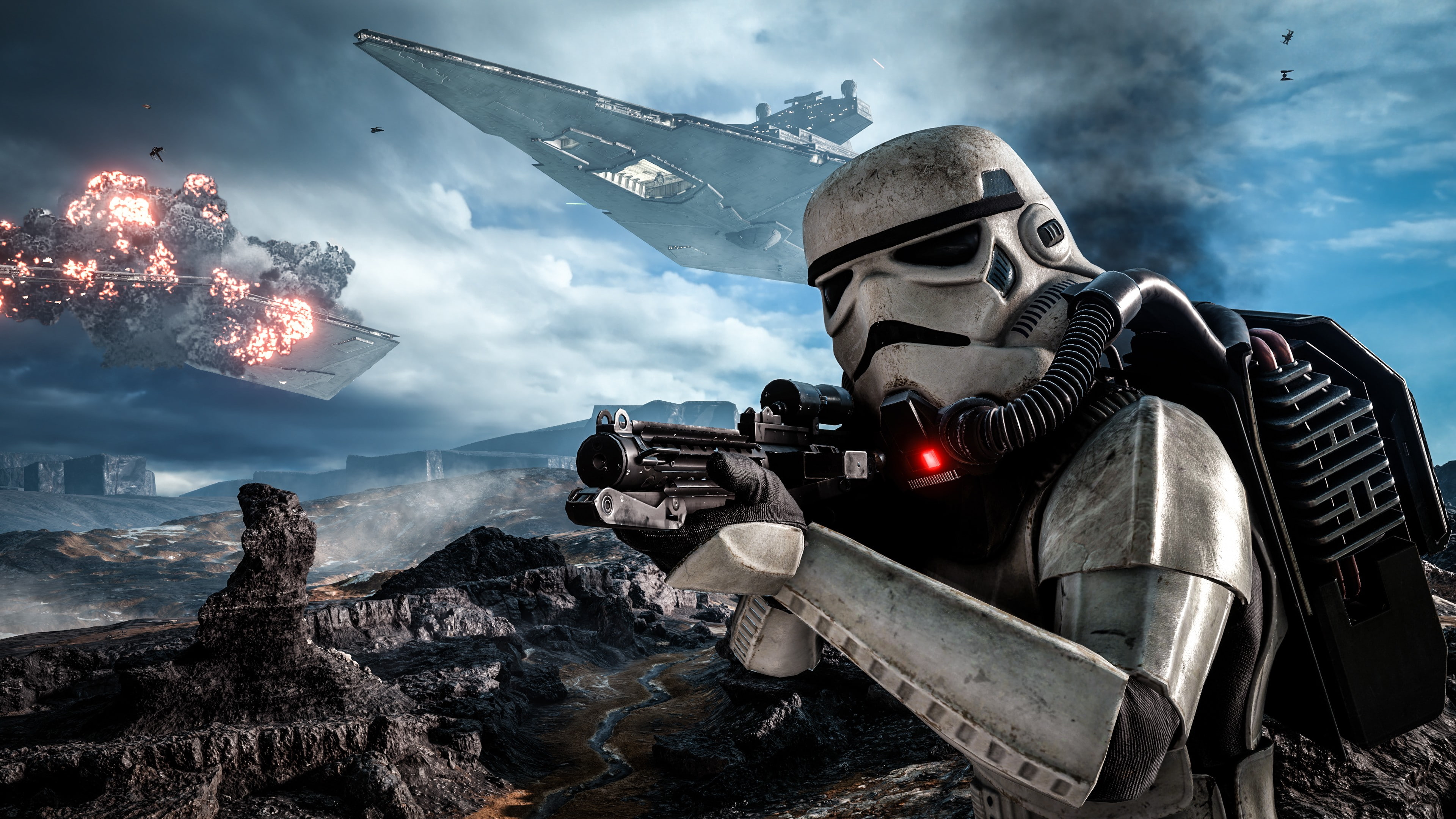 Star Wars Stormtrooper digital wallpaper, Star Wars Battlefront