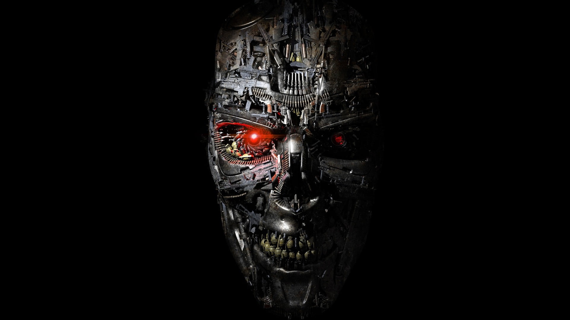 Terminator wallpaper, Terminator Genisys, robot, cyborg, face