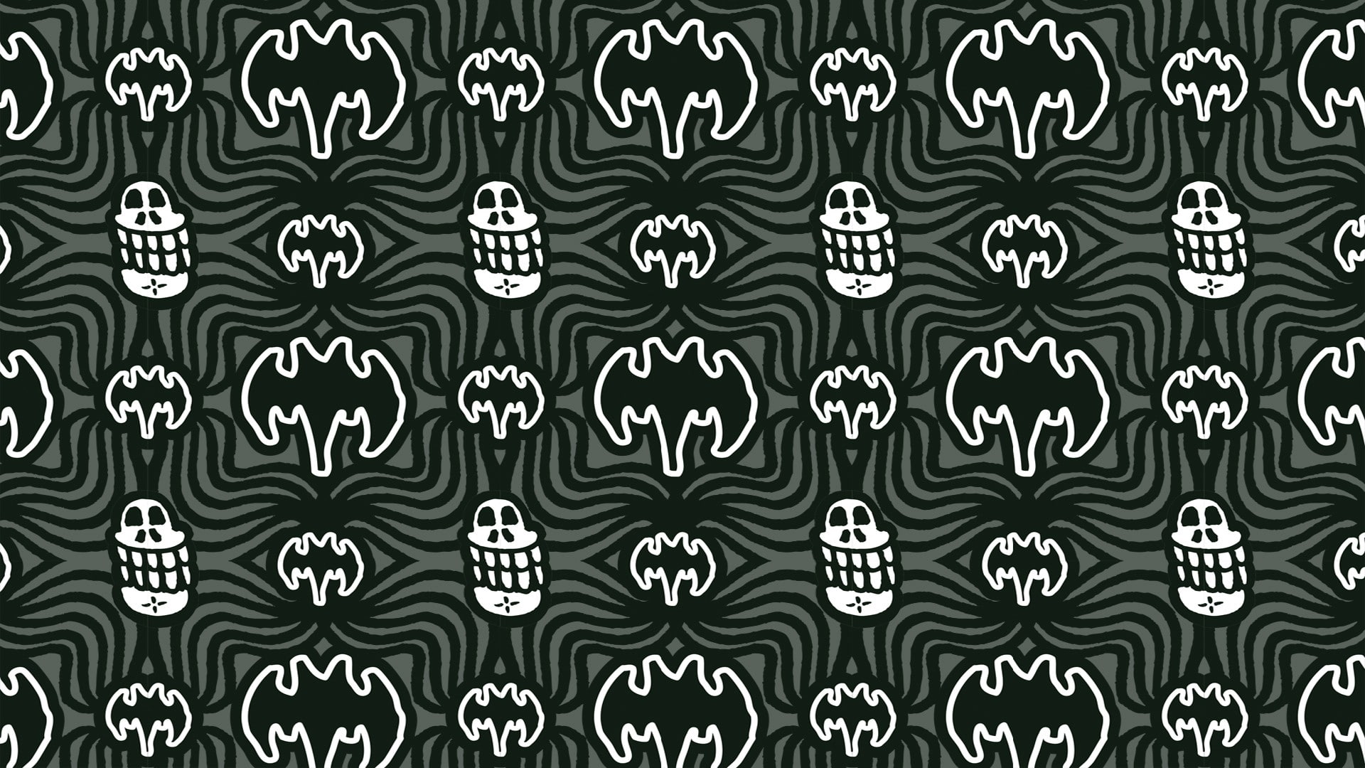 Batman logo, abstract, cartoon, Gothic, pattern, floral pattern
