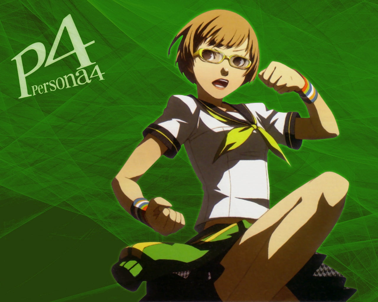 P4 Persona 4 anime character illustration, satonaka chie, girl